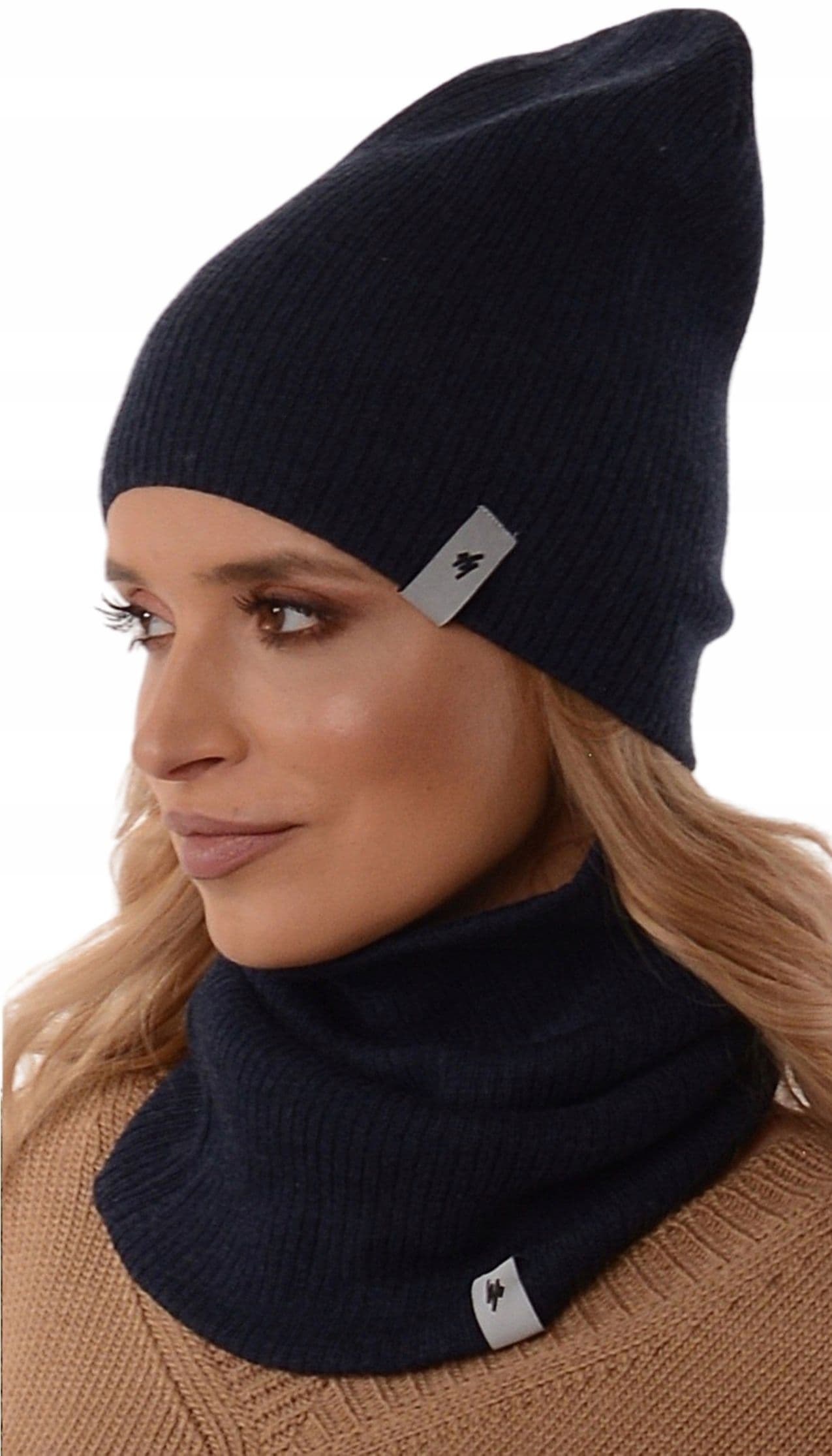 Damski KOMPLET CZAPKA - KOMIN na zimę zestaw tuba beanie polski producent