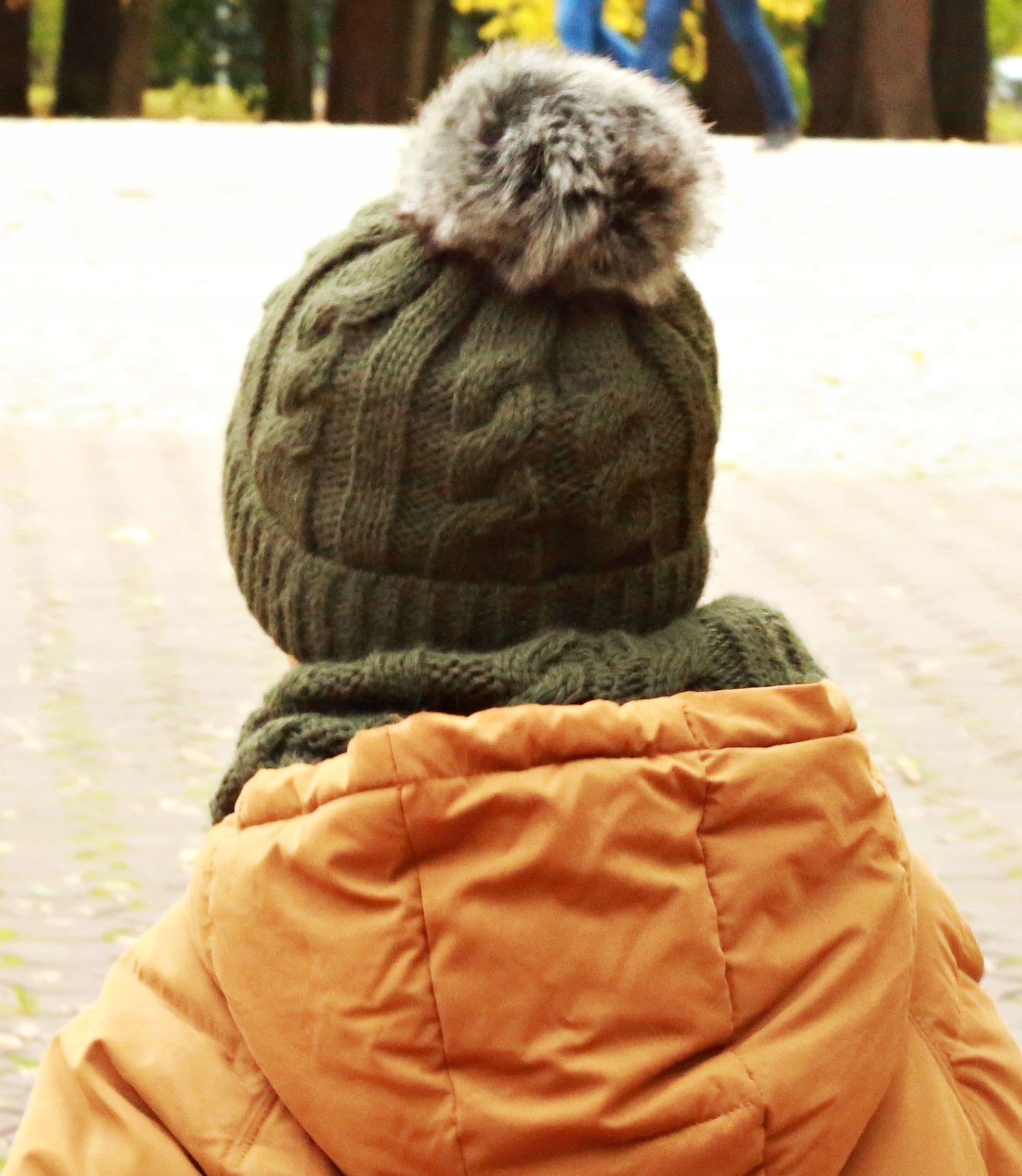 Khaki komplet zimowy czapka i komin POLAR od 48-56