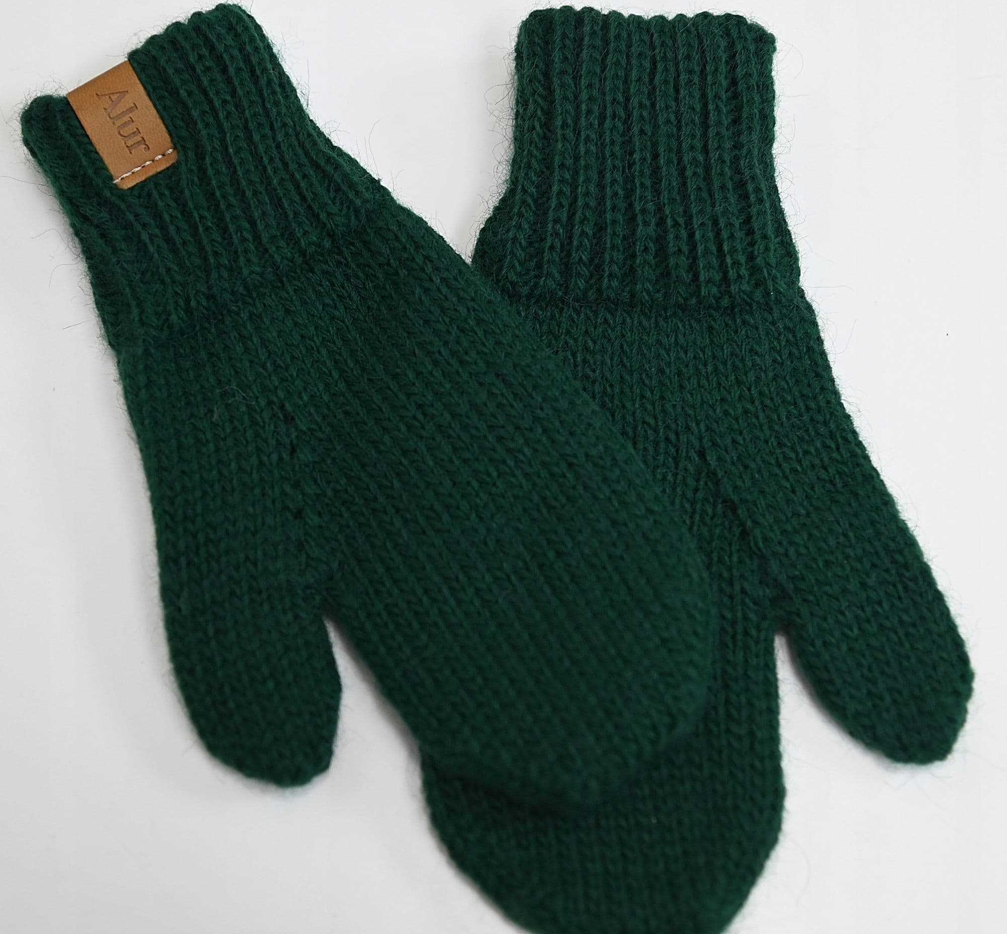 RĘKAWICZKI Dziecięce Ciepłe Zima Butelkowa Zieleń 4 lat - 12 lat