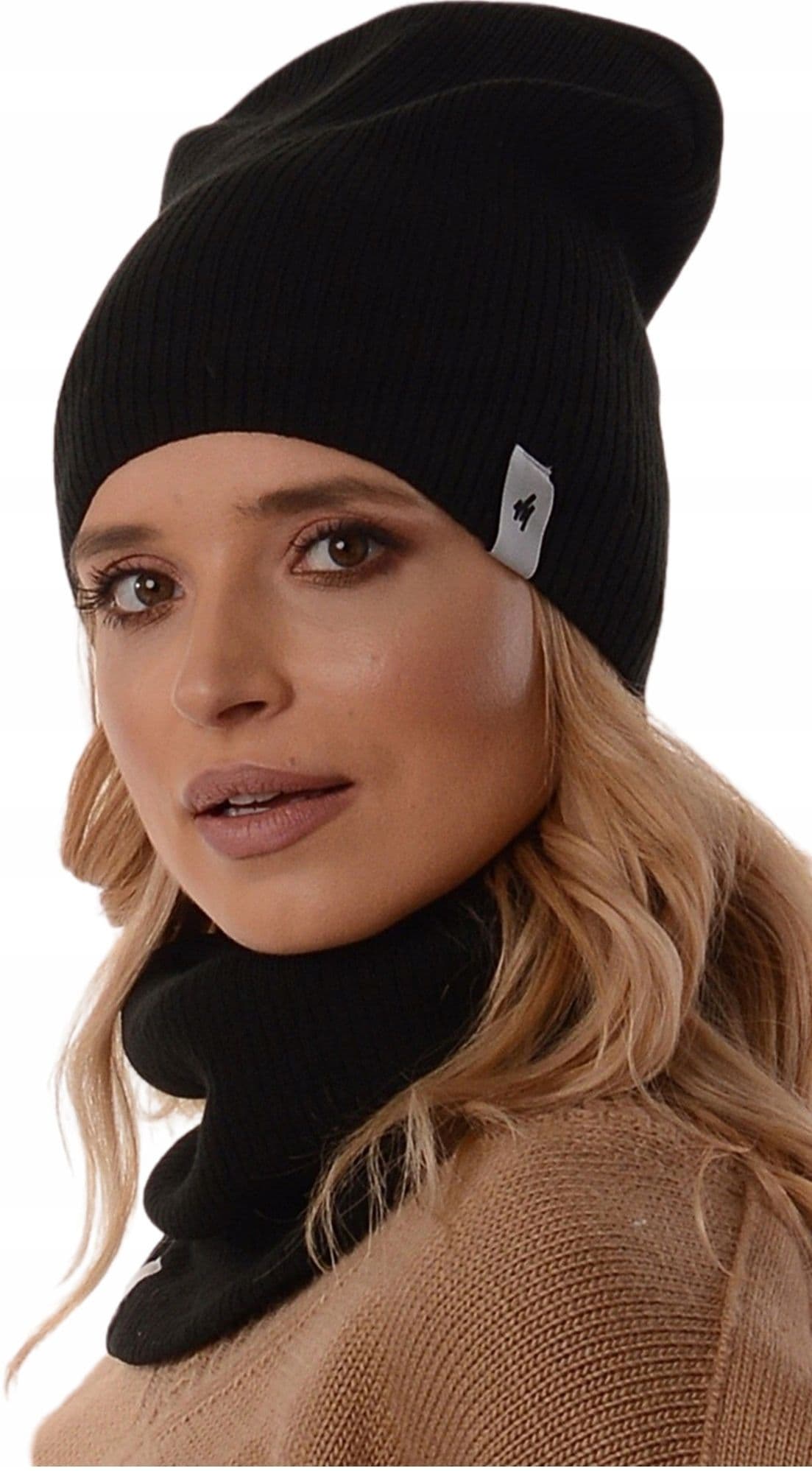 zestaw KOMPLET zimowy CZAPKA damska KOMIN tuba beanie polski producent