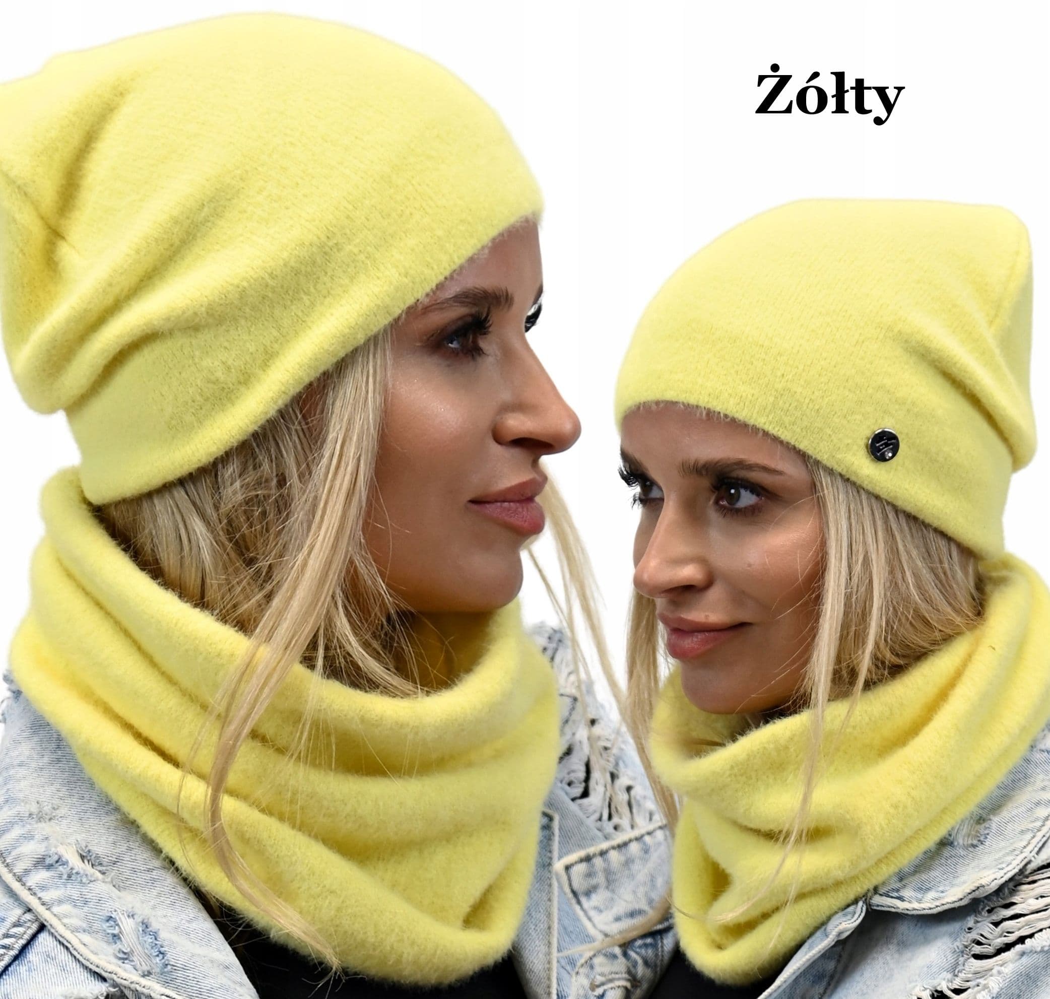 Ciepły zimowy Komplet Czapka KOMIN tuba AL1