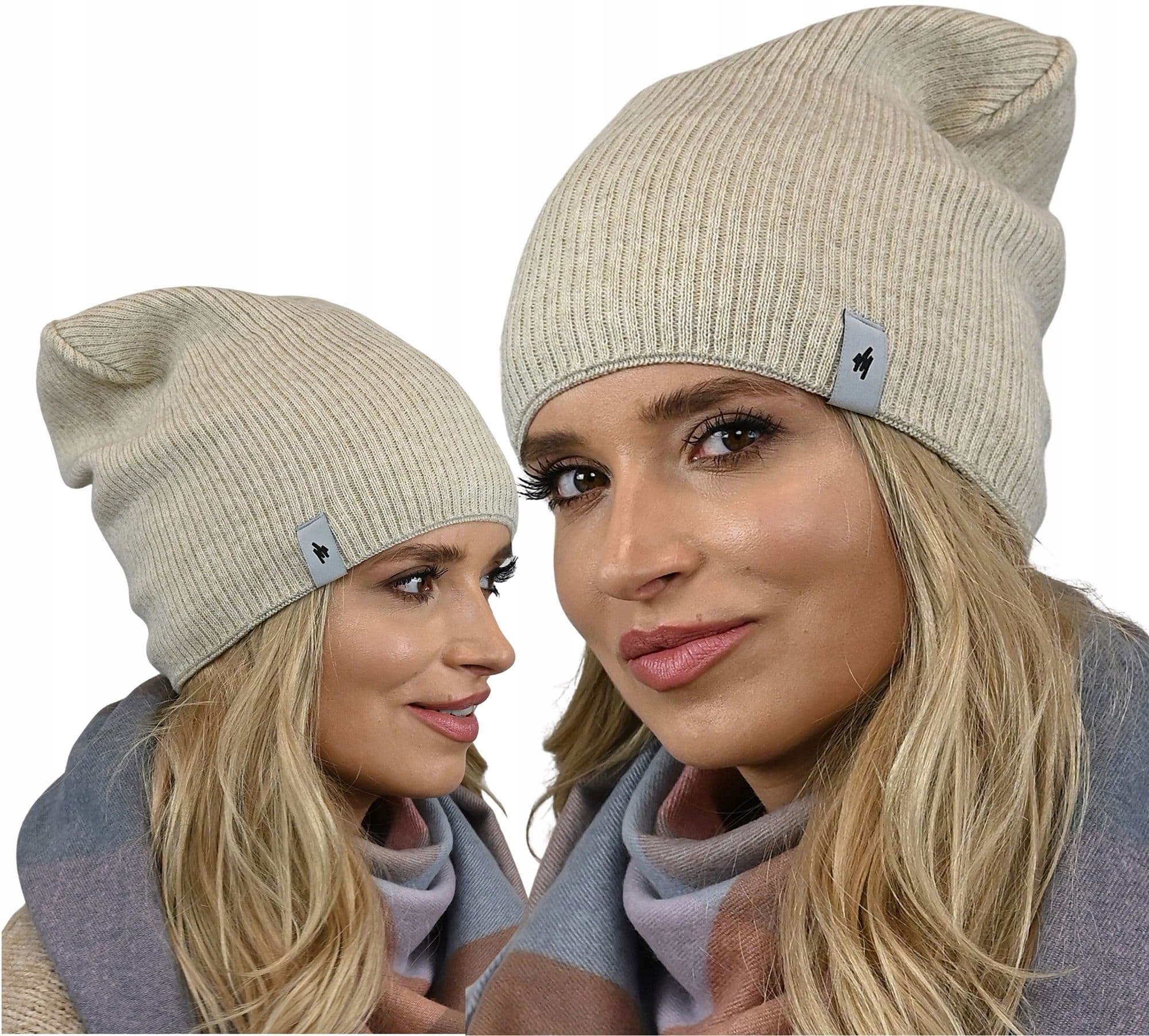 Polska CZAPKA smerfetka beanie prążek