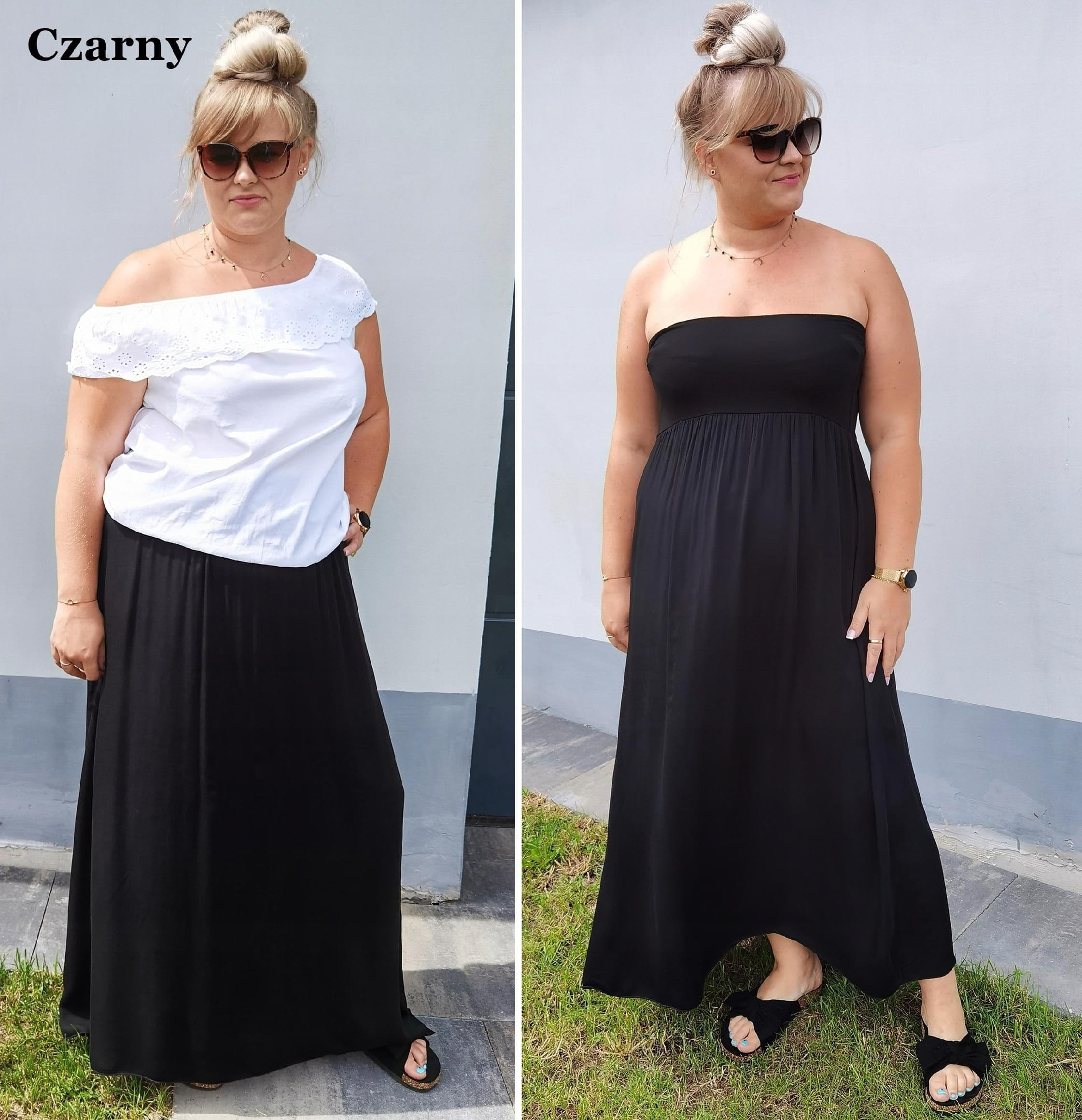 Zwiewna długa spódnica plus size 2XL 3XL 4XL 5XL