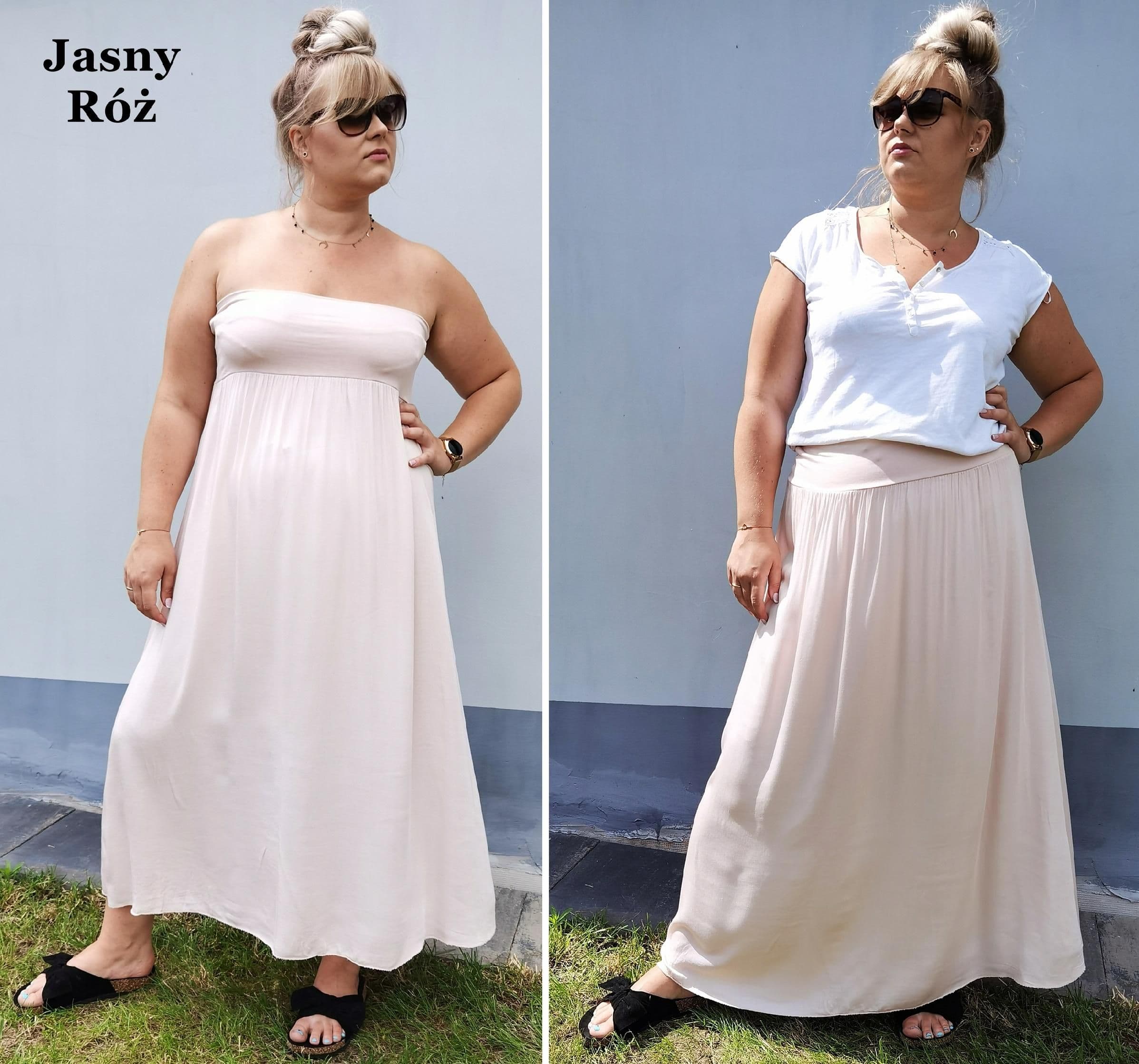 Zwiewna długa spódnica plus size 2XL 3XL 4XL 5XL