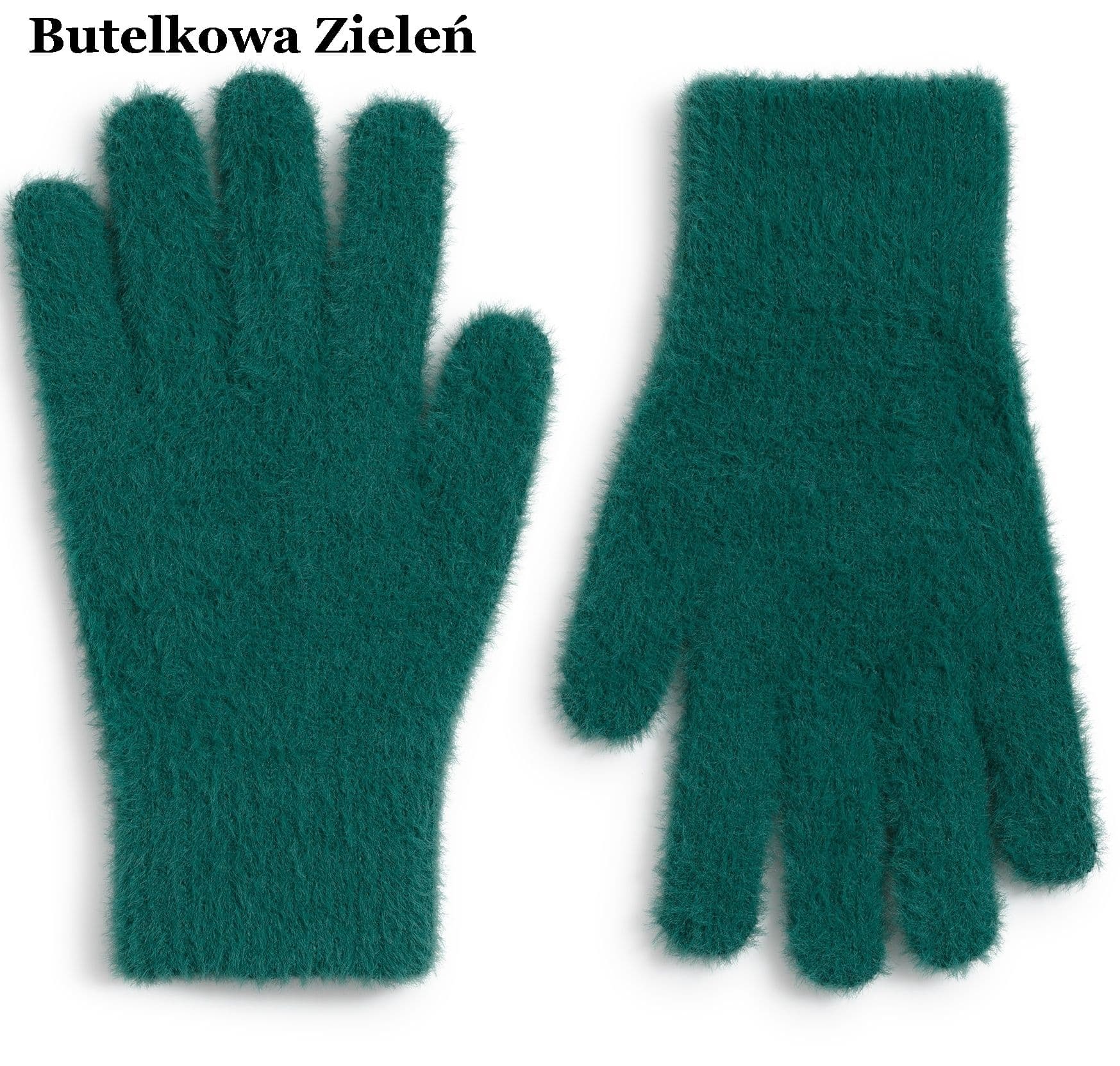 Butelka rękawiczki zimowe damskie miękkie ELEGANCKIE ciepłe PalczatkiALPAKA