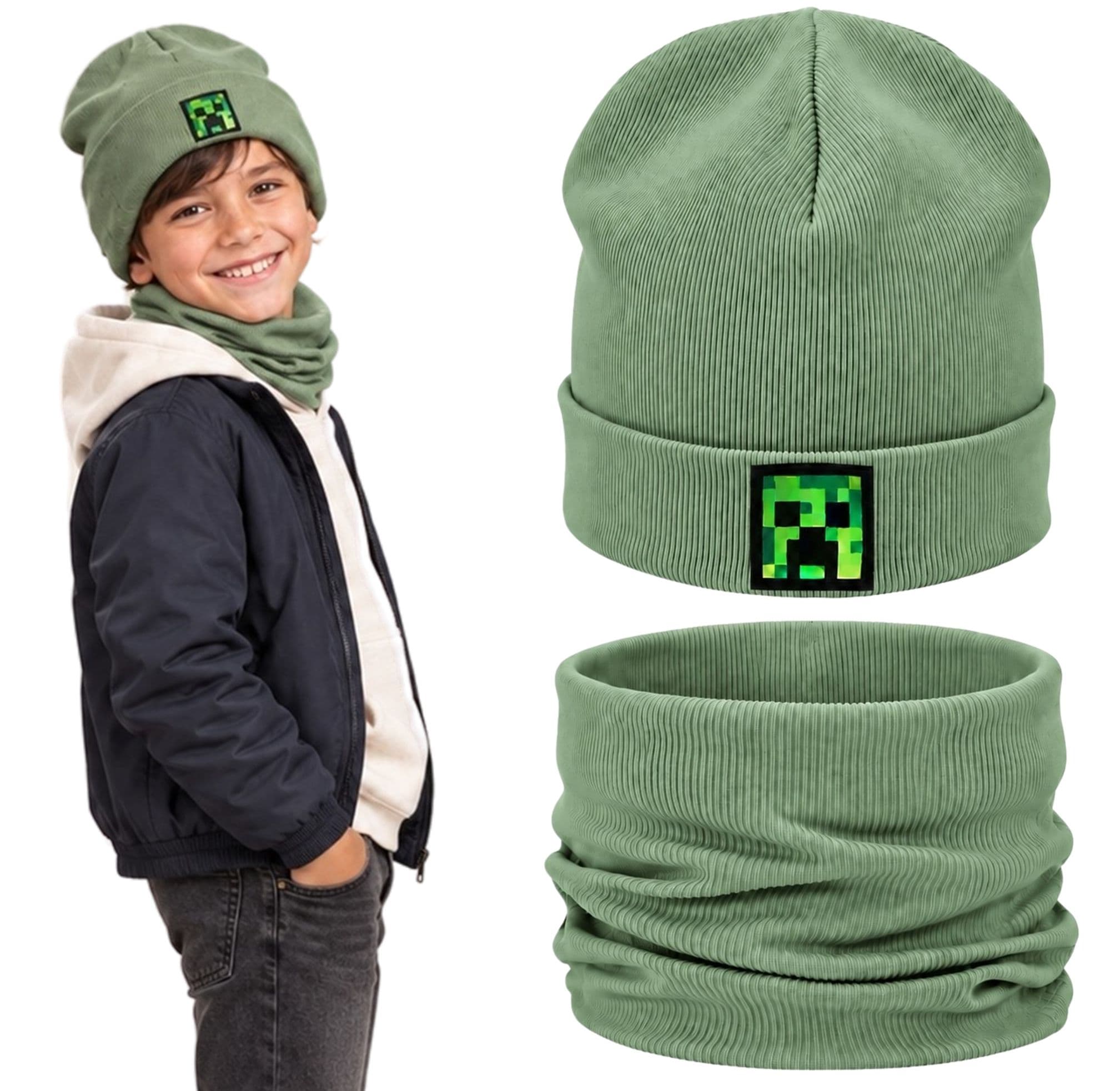 Komplet Mincraft Oliwka