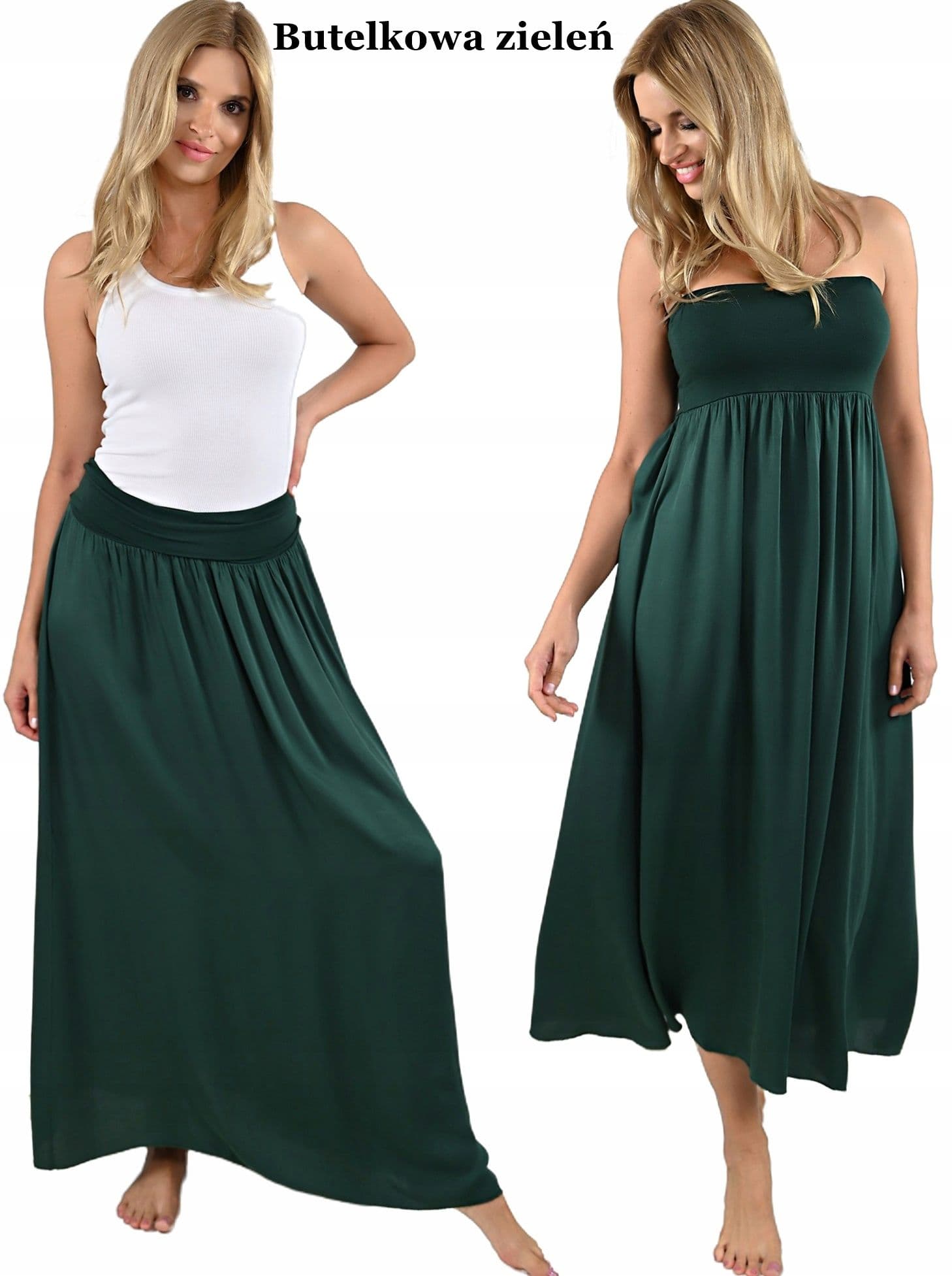 Zwiewna długa spódnica plus size 2XL 3XL 4XL 5XL
