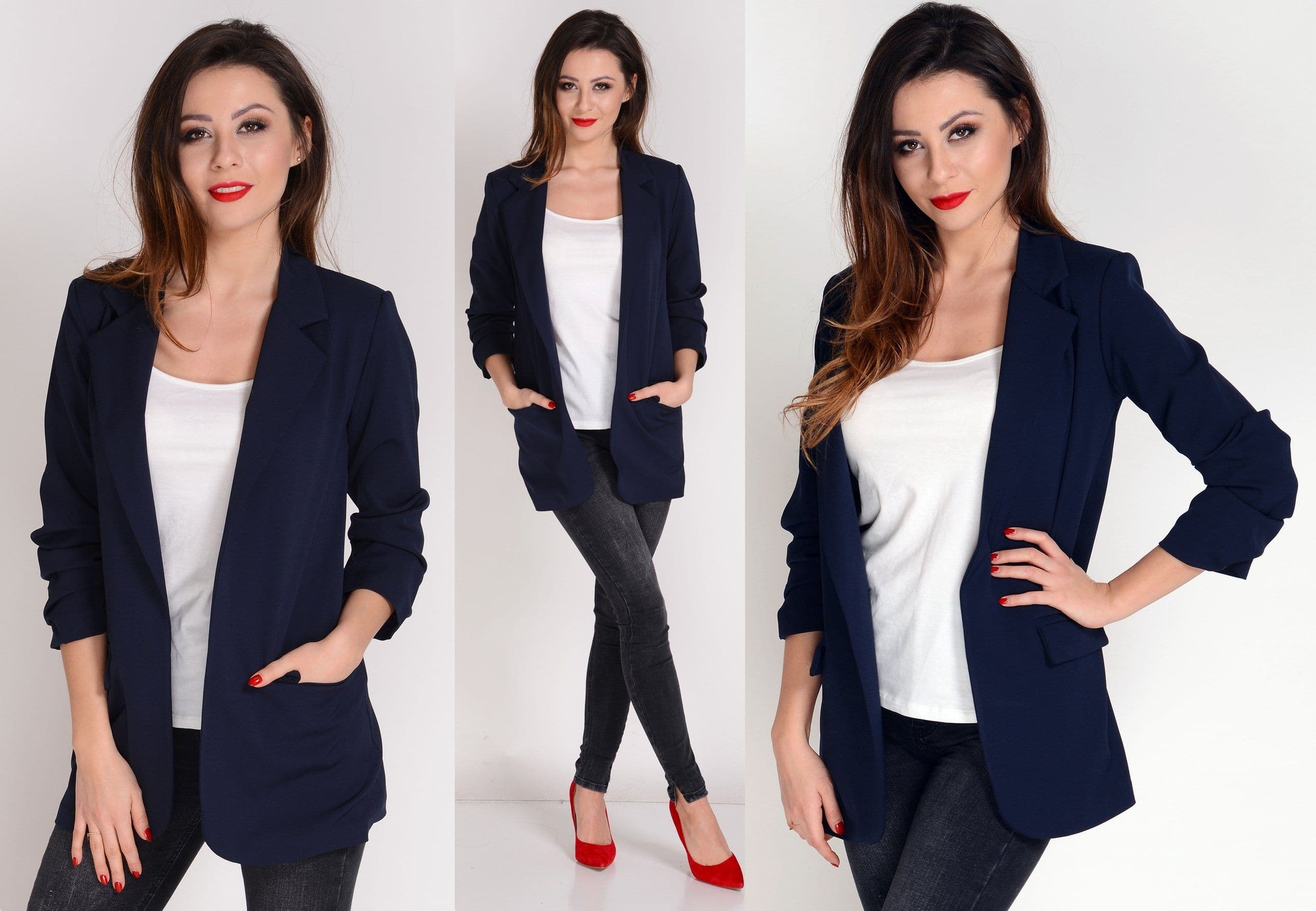 New Włoski Żakiet Elegancka marynarka KOLORY XL/42