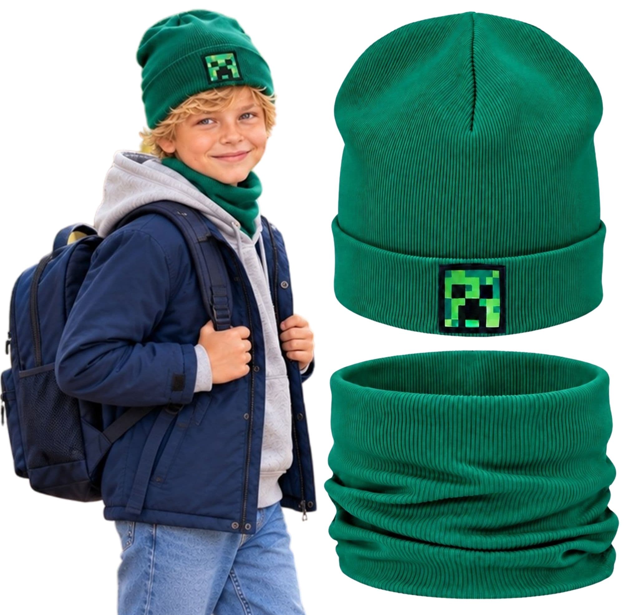 Komplet Mincraft Zielony