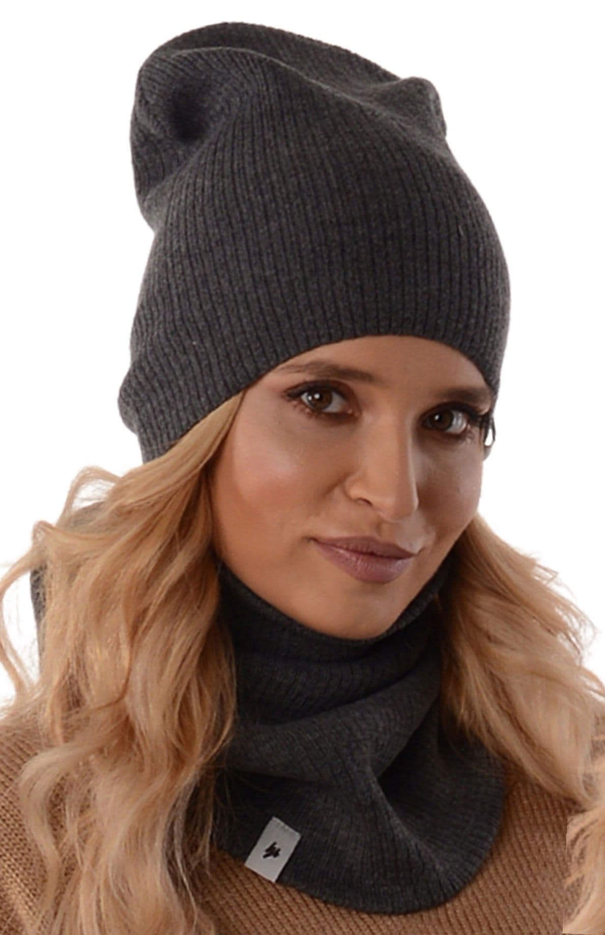 komplet zestaw zimowy CZAPKA damska KOMIN tuba beanie polski producent