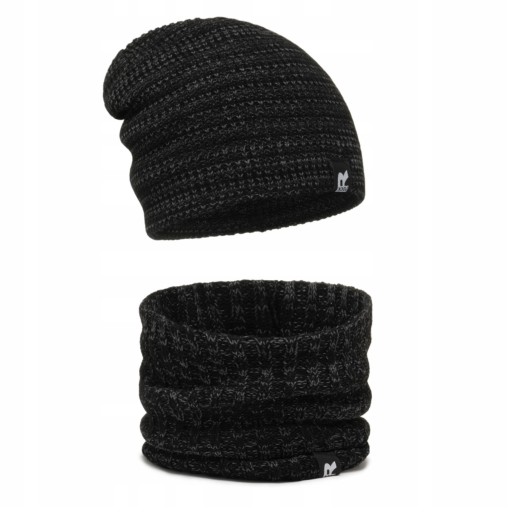 Klasyczna CZAPKA męska dwie warstwy zimowa beanie smerfetka
