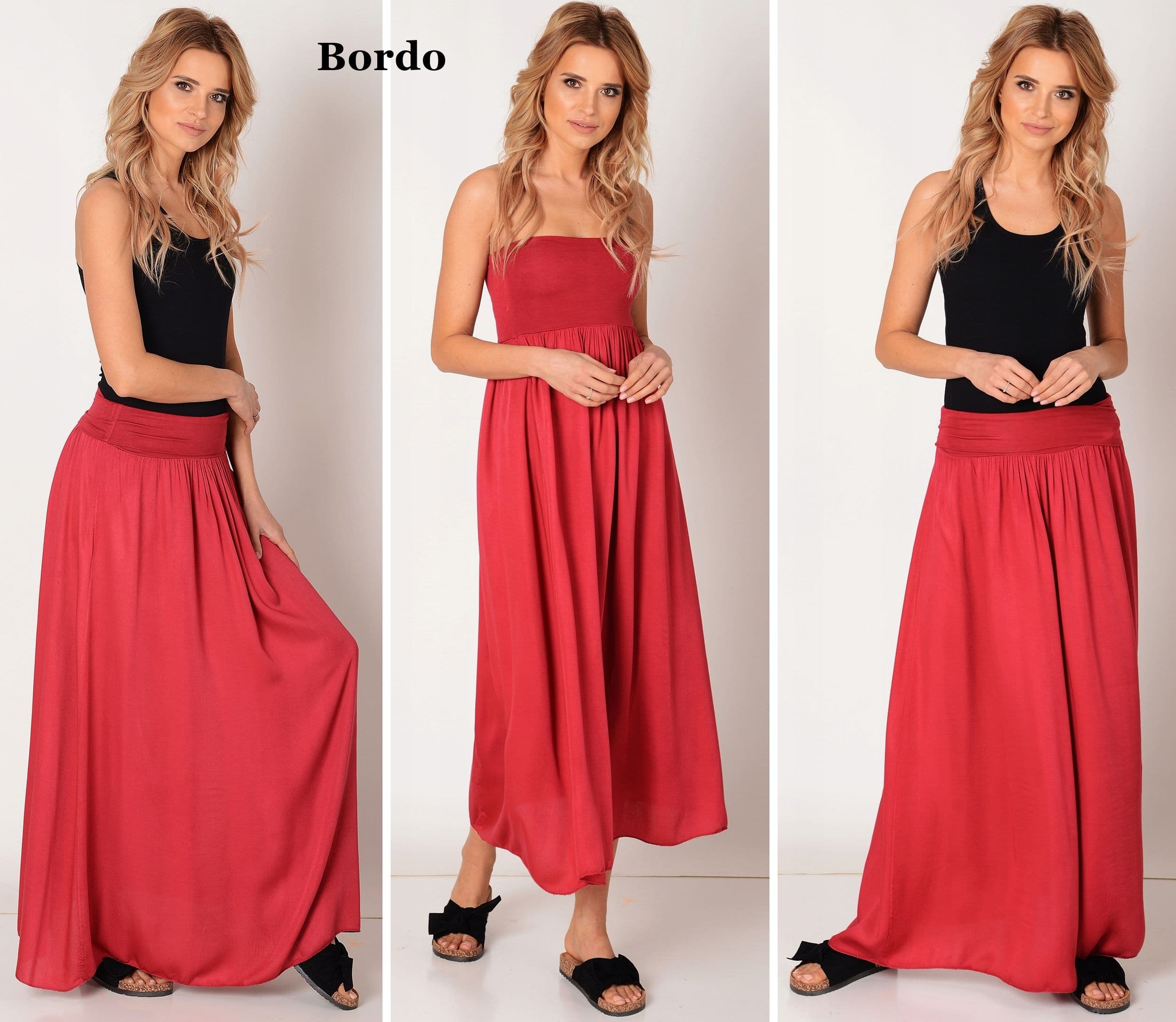 Zwiewna długa spódnica plus size 2XL 3XL 4XL 5XL