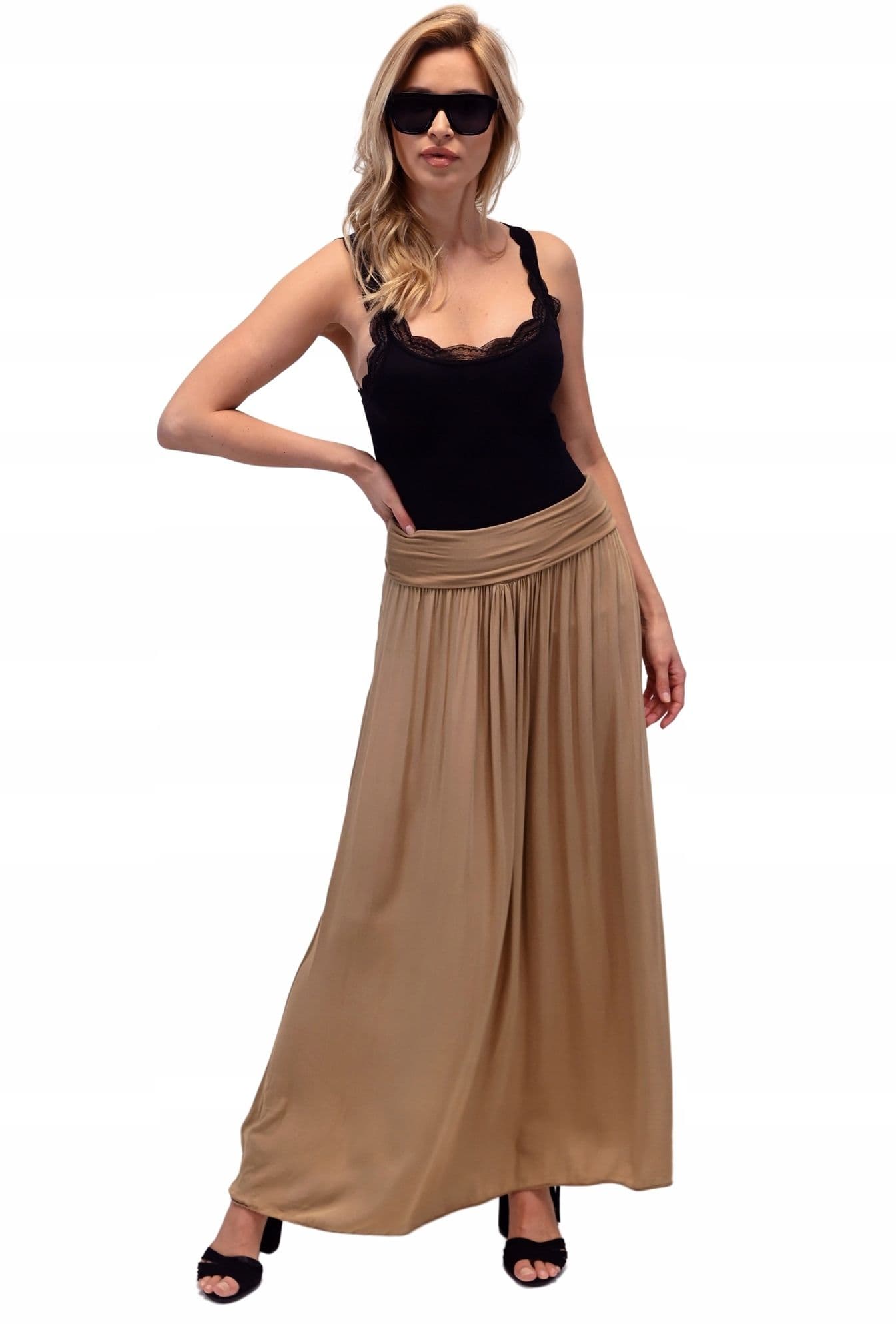 ZWIEWNA DŁUGA SPÓDNICA MAXI DO KOSTEK BOHO DAMSKA