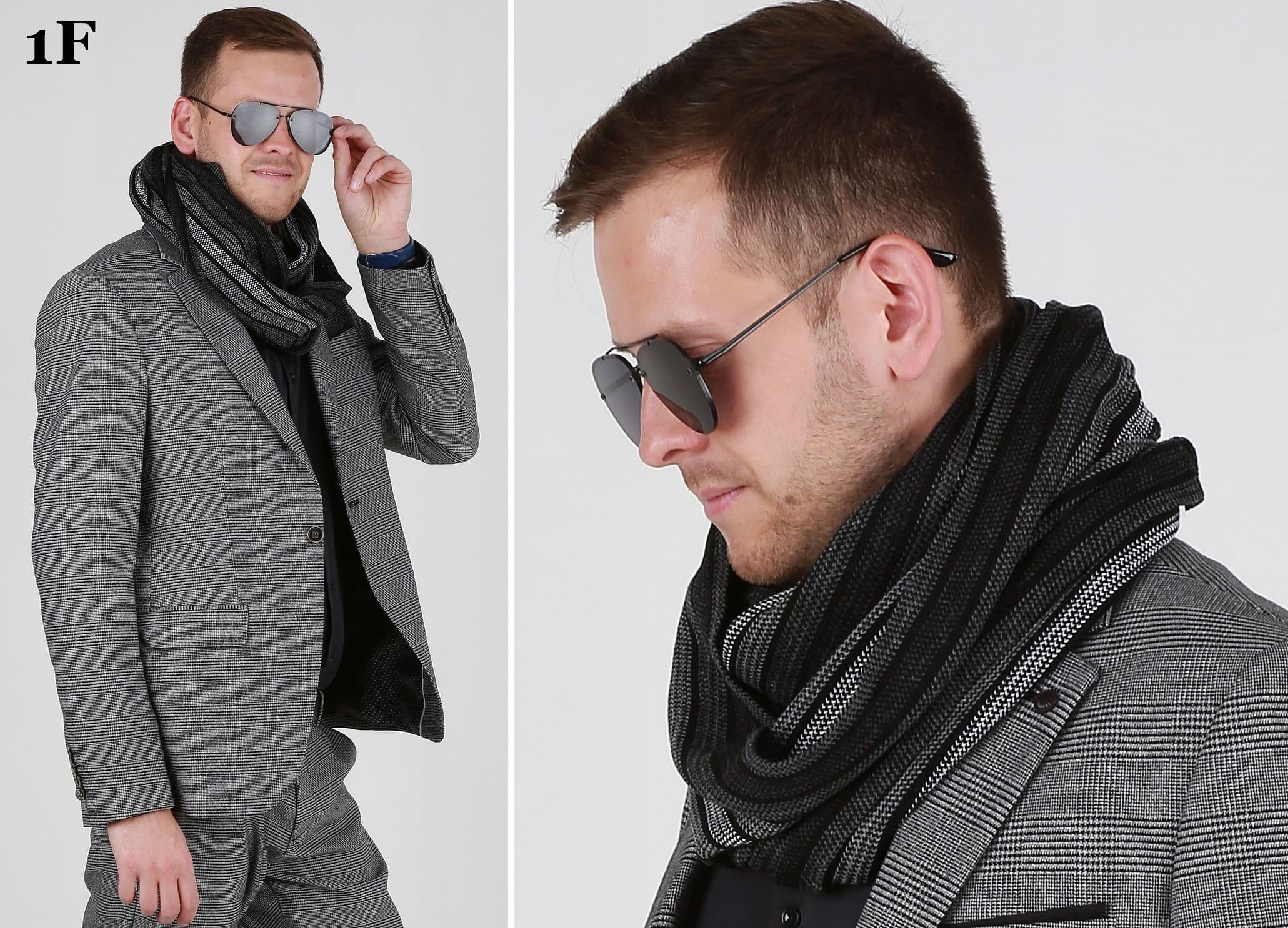 KOMIN męski ciepły szalik szal duży modny na zimę polski producent 1F