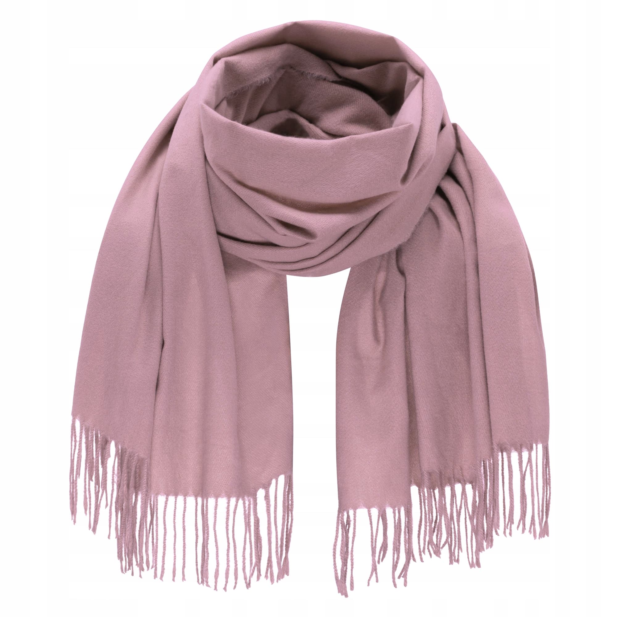 SZAL gładki SZALIK KASZMIR JAKOŚĆ dużo KOLOROW klasyczny CIEPŁY Dusty pink