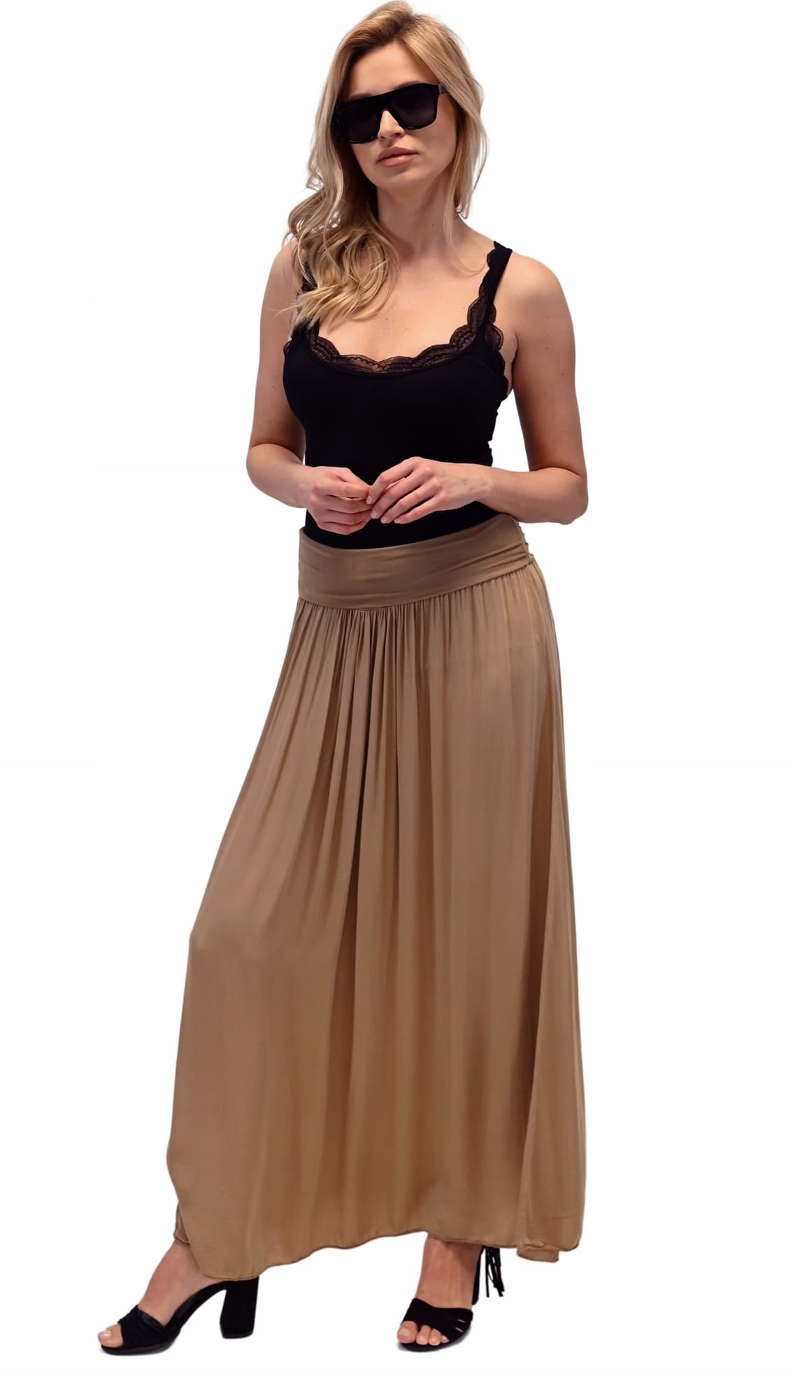 ZWIEWNA DŁUGA SPÓDNICA MAXI DO KOSTEK BOHO DAMSKA