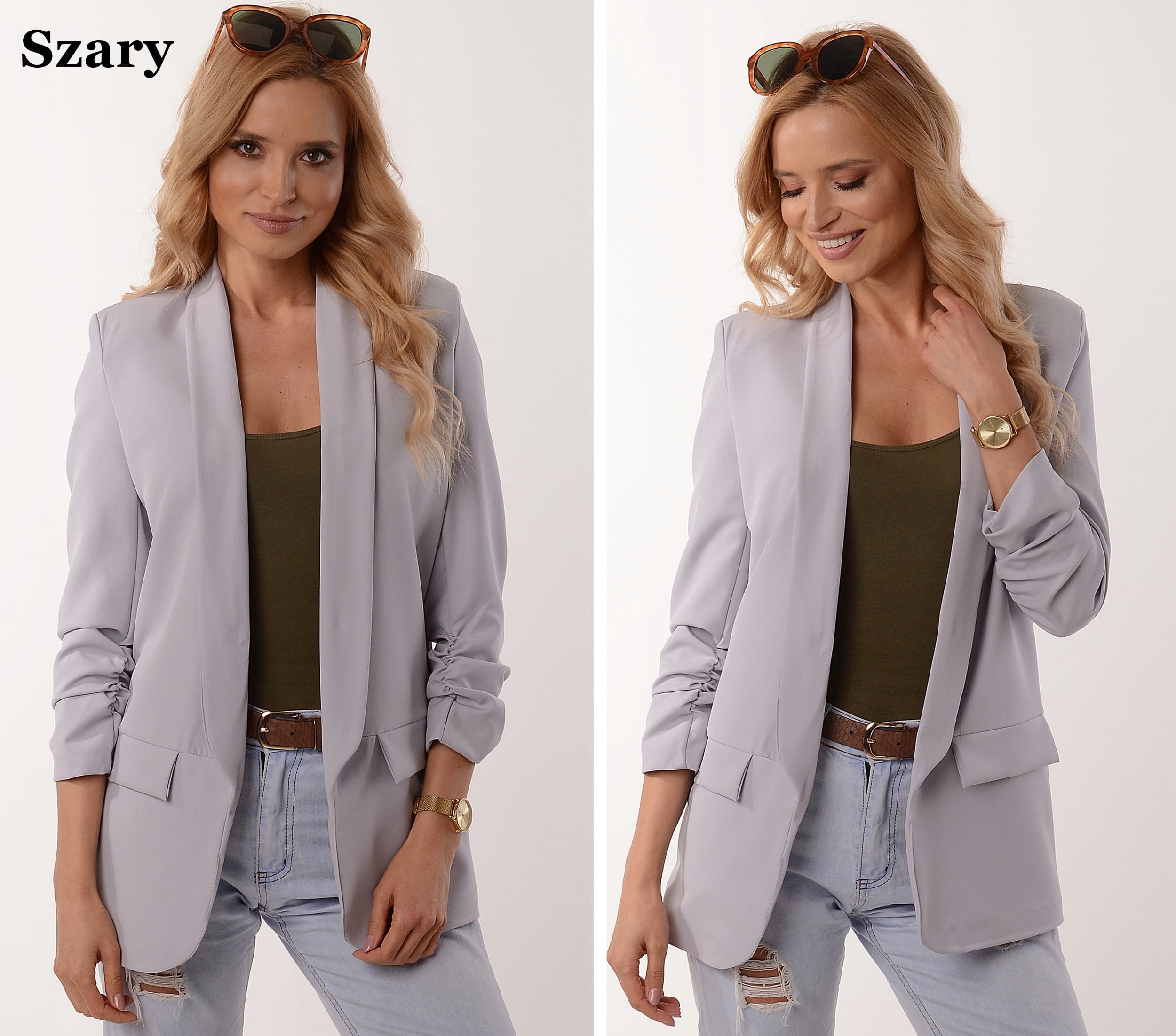 Stylowa Marynarka z klapami KOLORY Z1 XXL/44