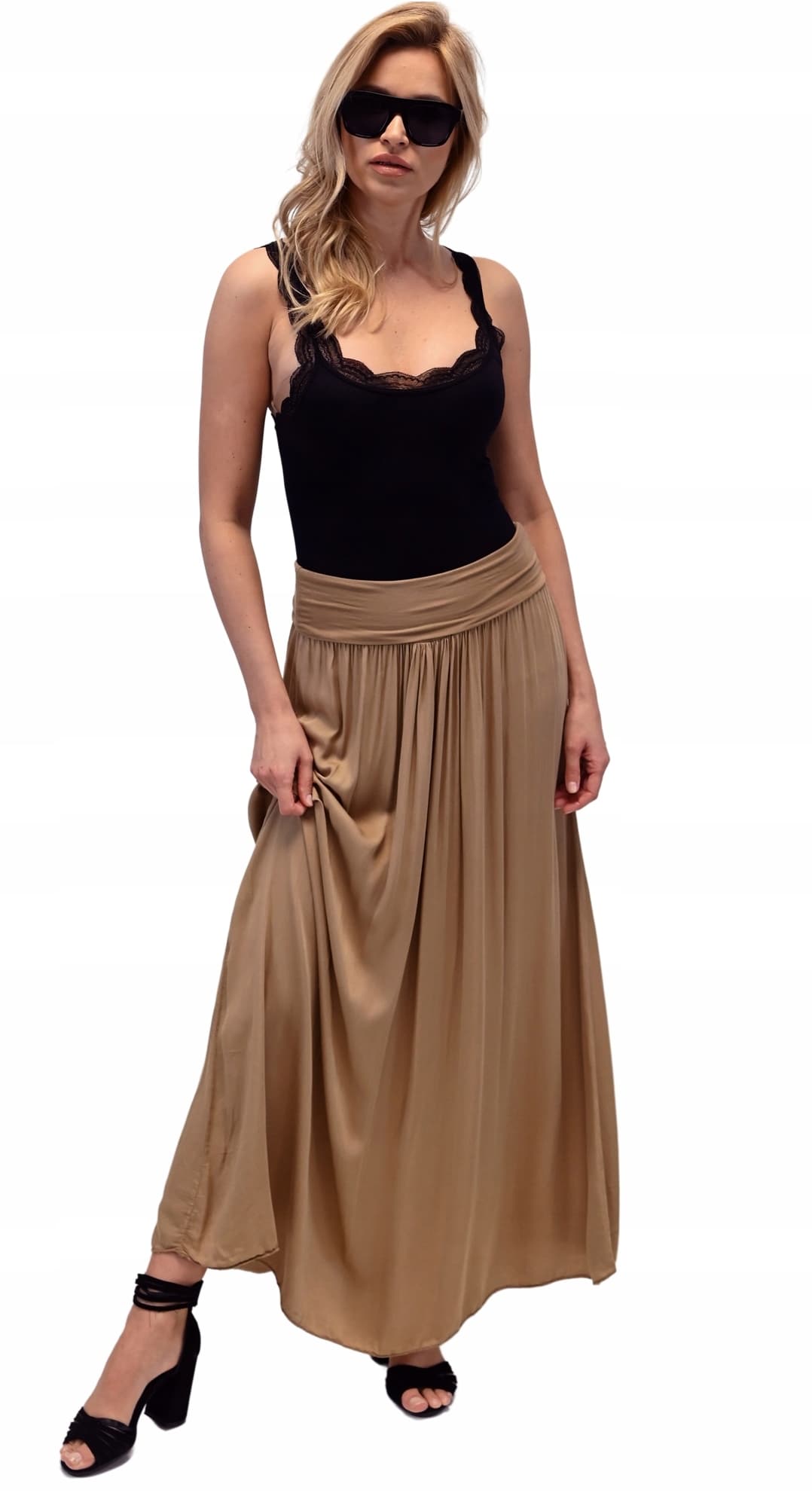 ZWIEWNA DŁUGA SPÓDNICA MAXI DO KOSTEK BOHO DAMSKA