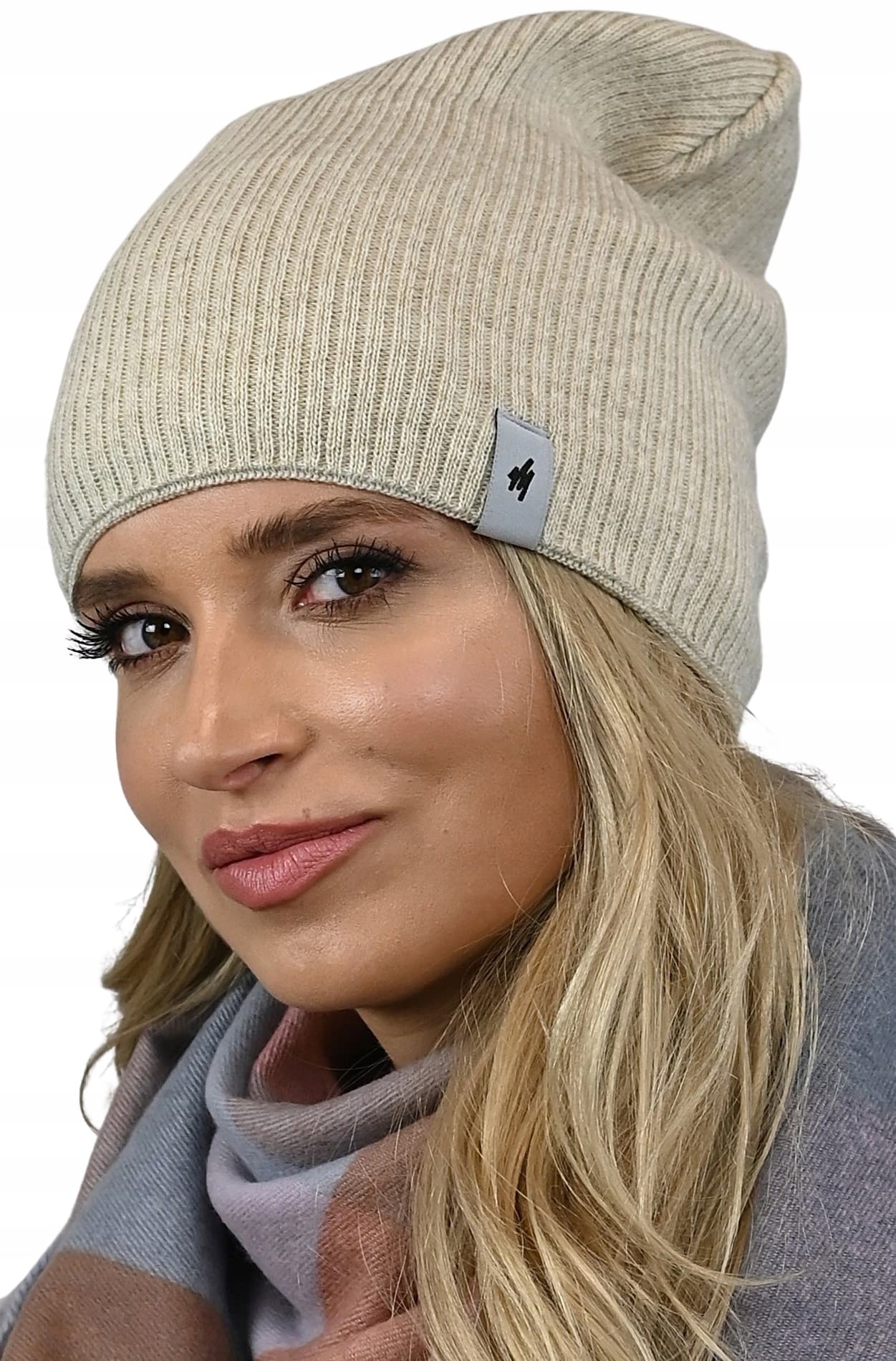 Polska CZAPKA smerfetka beanie prążek