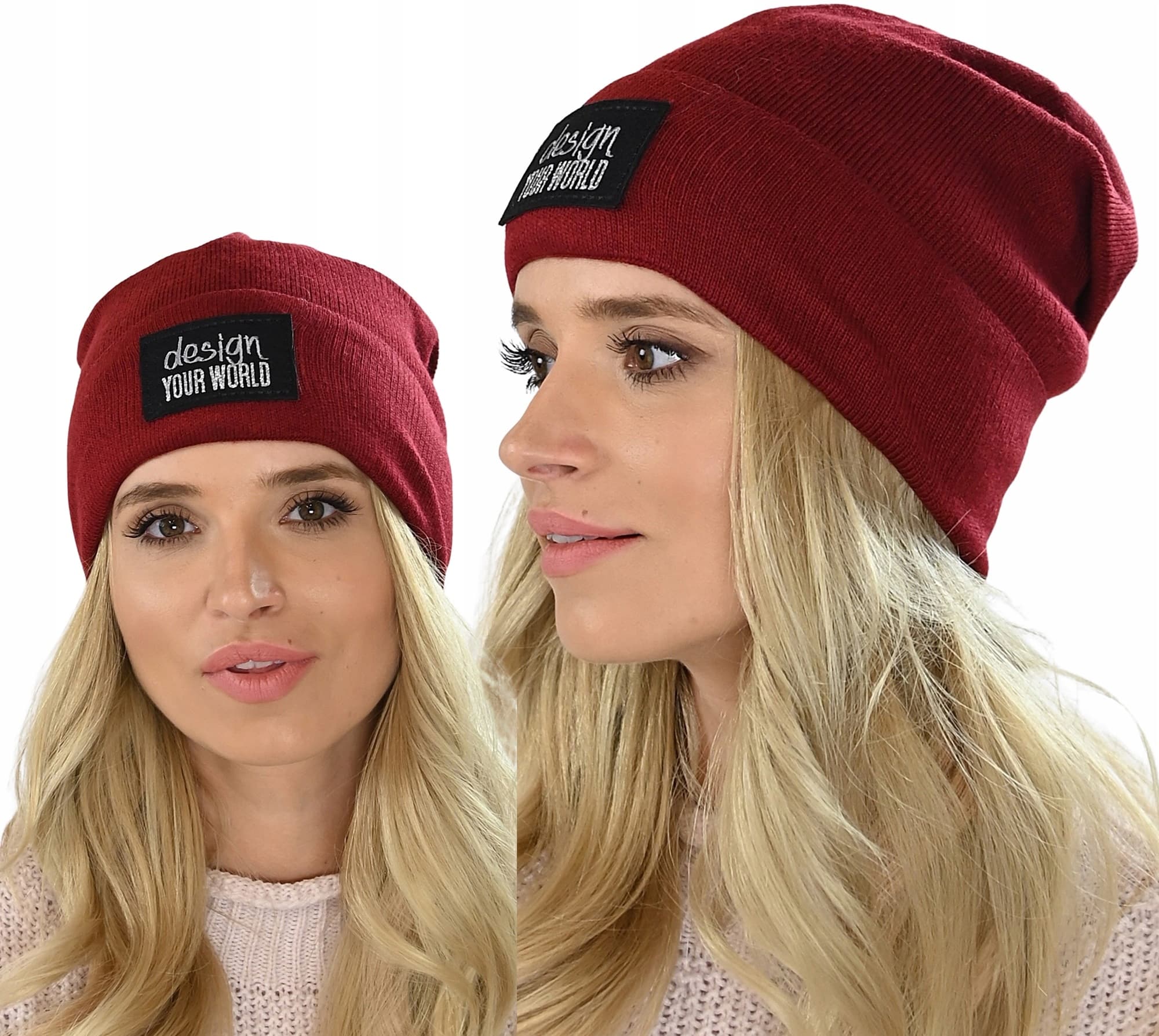 Czapka damska beanie podpinana M7