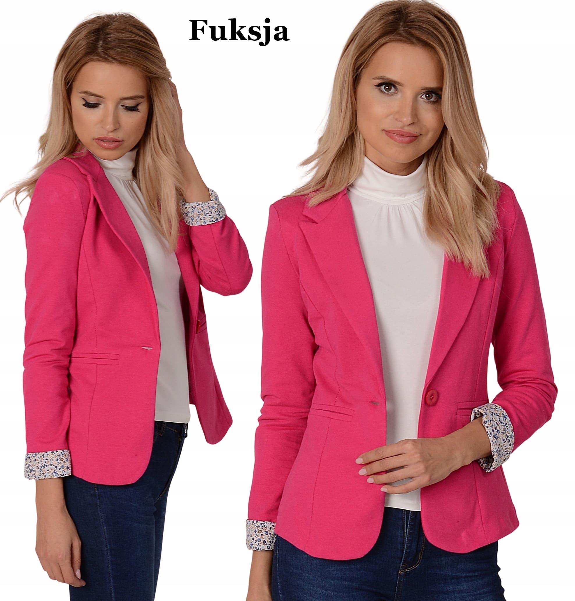 WŁOSKA MARYNARKA ŻAKIET miejski STYL jakość XL/42
