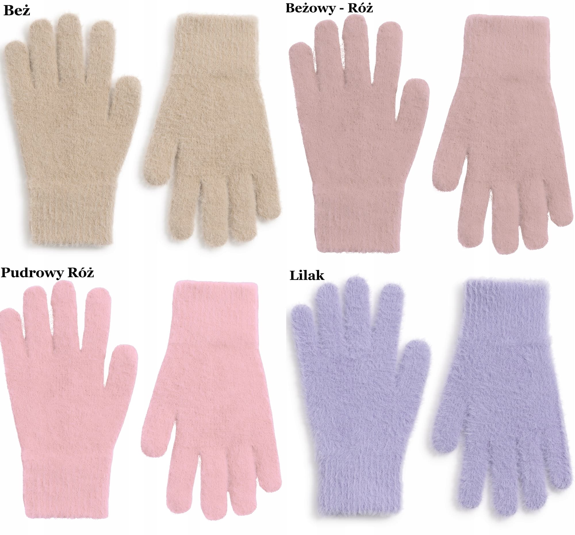 Grafit rękawiczki zimowe damskie miękkie ELEGANCKIE ciepłe Palczatki ALPAKA
