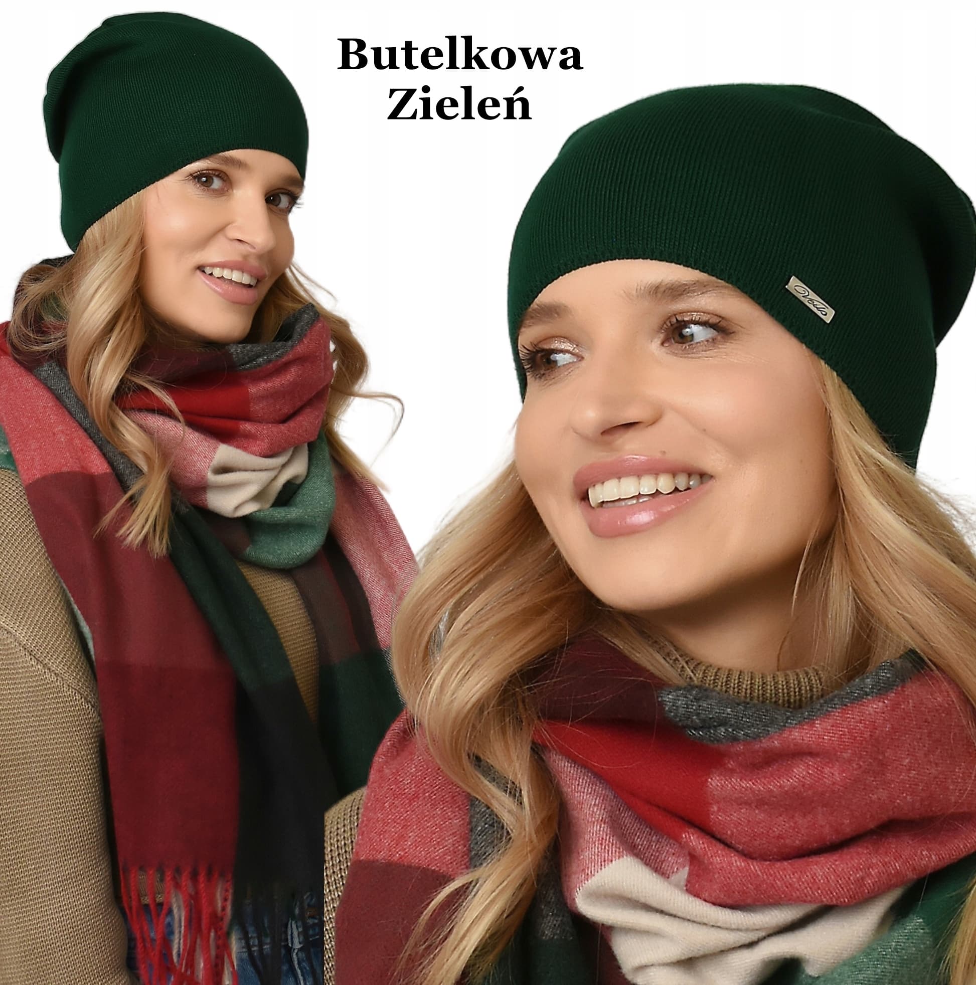 Damska CZAPKA jesienna modny styl podpinana POLSKI PRODUCENT zimowa UNI V3