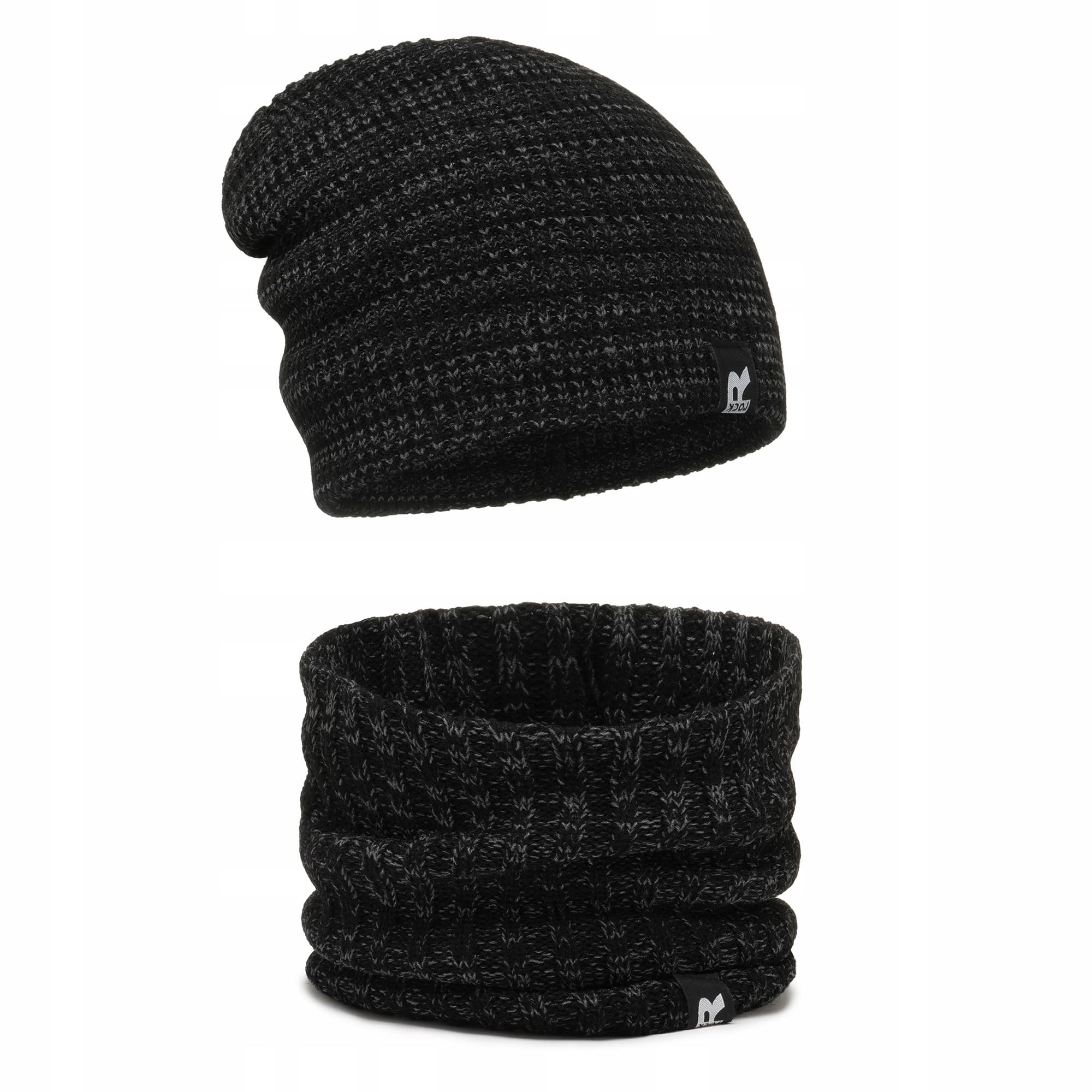 Klasyczna CZAPKA męska dwie warstwy zimowa beanie smerfetka