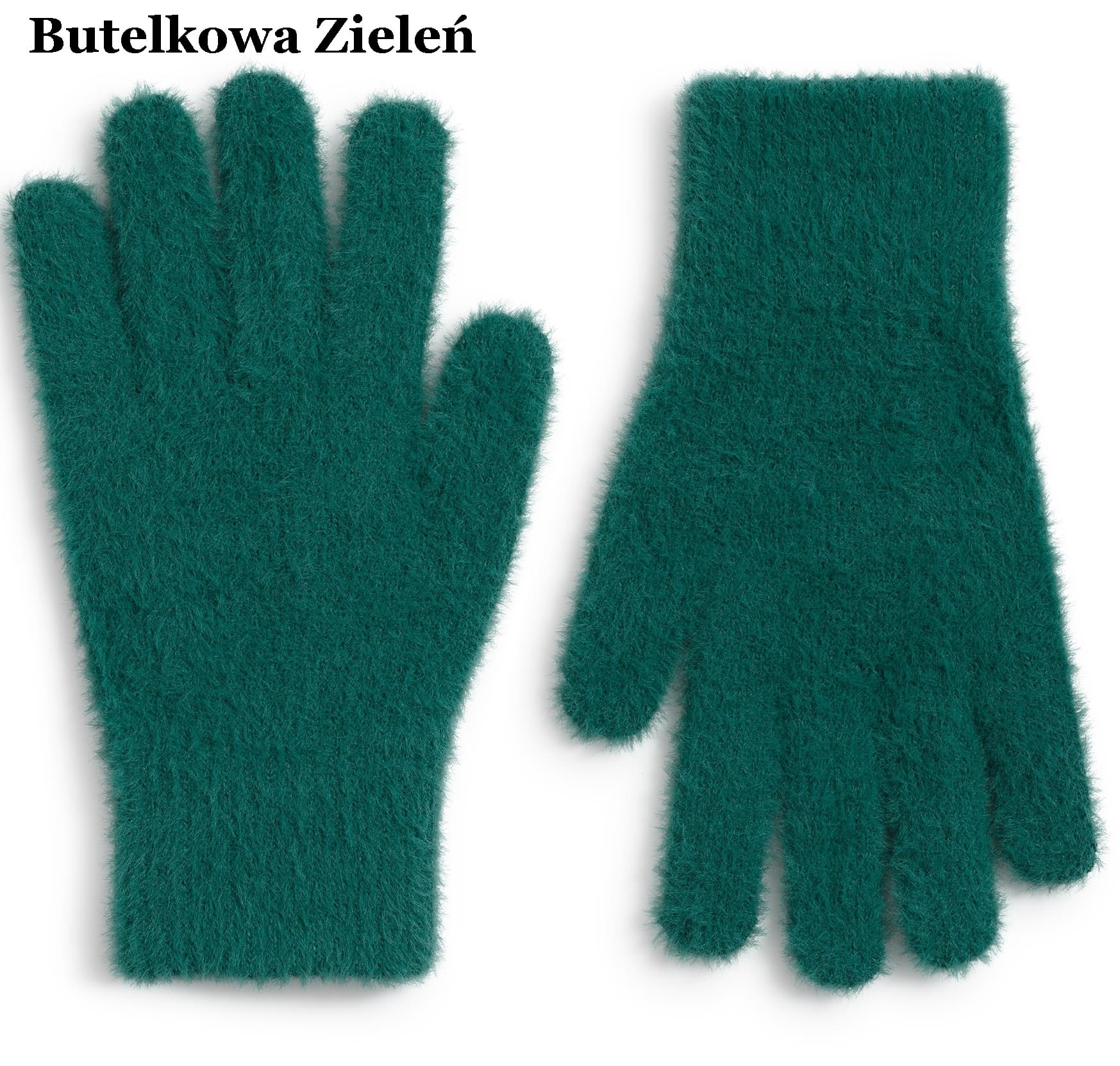 Butelka rękawiczki zimowe damskie miękkie ELEGANCKIE ciepłe PalczatkiALPAKA