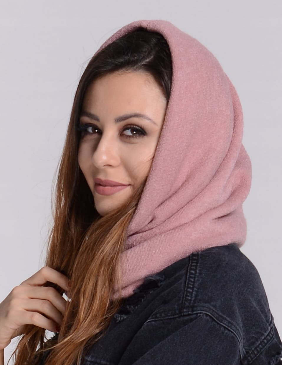 Komplet damski zimowa CZAPKA + KOMIN ciepły polski producent moda RÓŻ K6