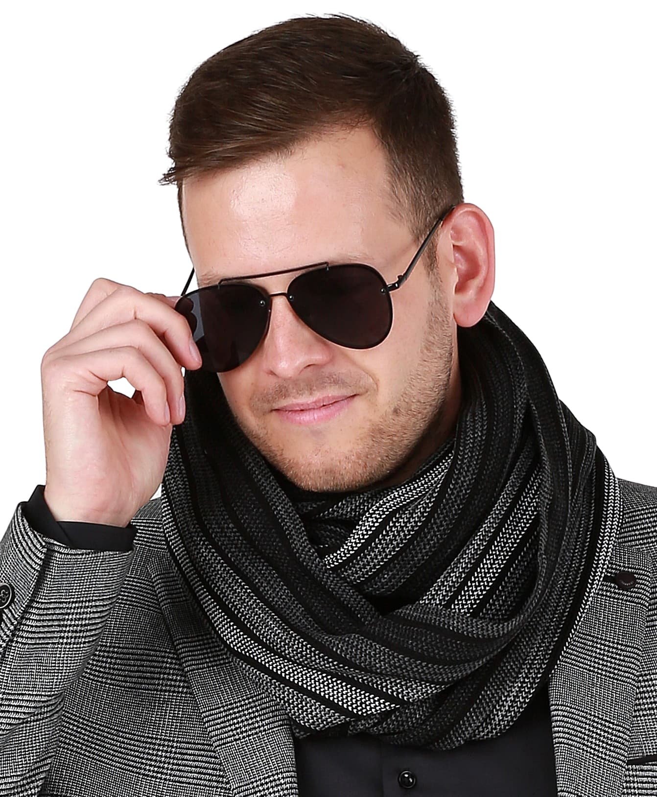 KOMIN męski ciepły szalik szal duży modny na zimę polski producent 1F