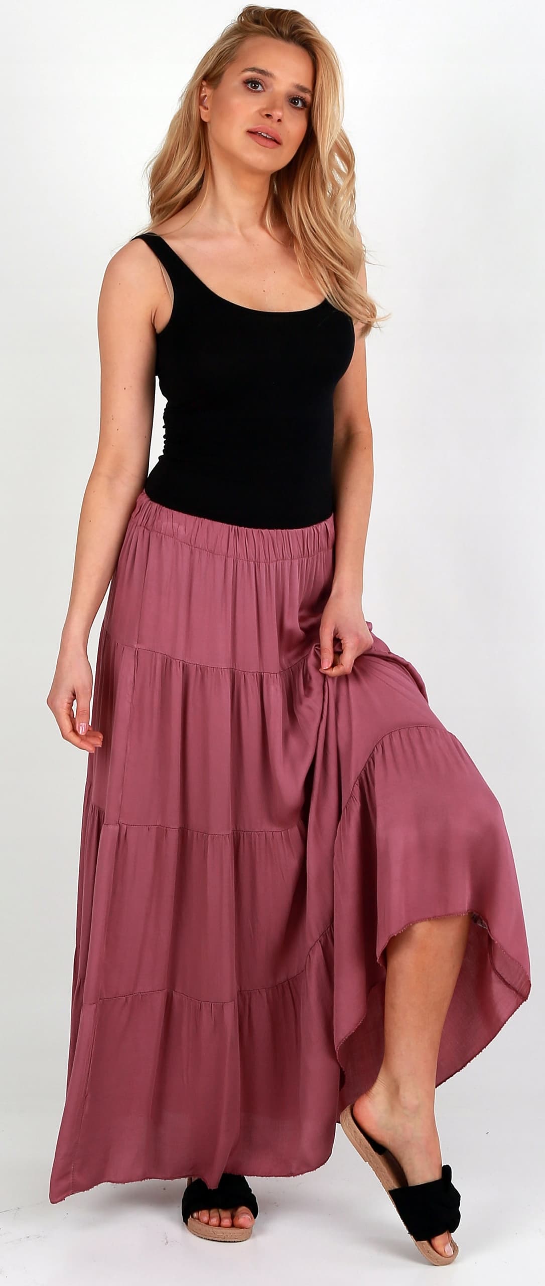 Zwiewna długa spódnica maxi Boho