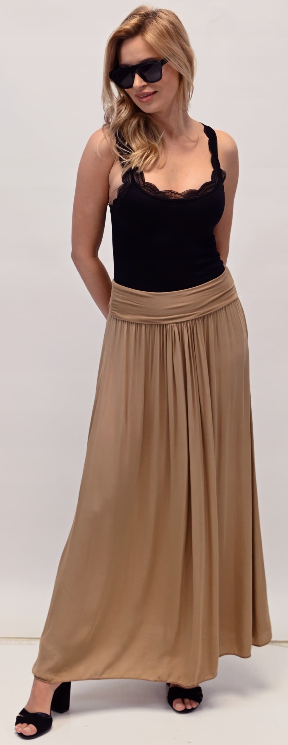 ZWIEWNA DŁUGA SPÓDNICA MAXI DO KOSTEK BOHO DAMSKA