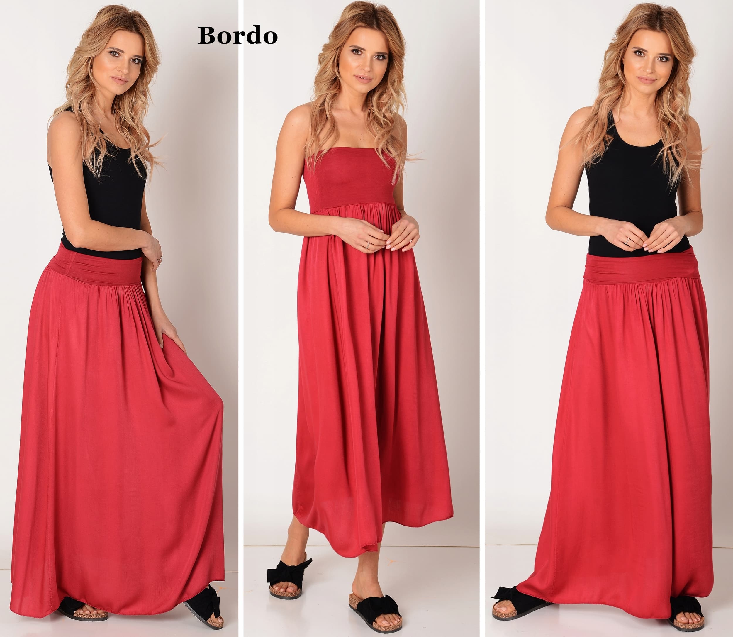 Zwiewna długa spódnica plus size 2XL 3XL 4XL 5XL