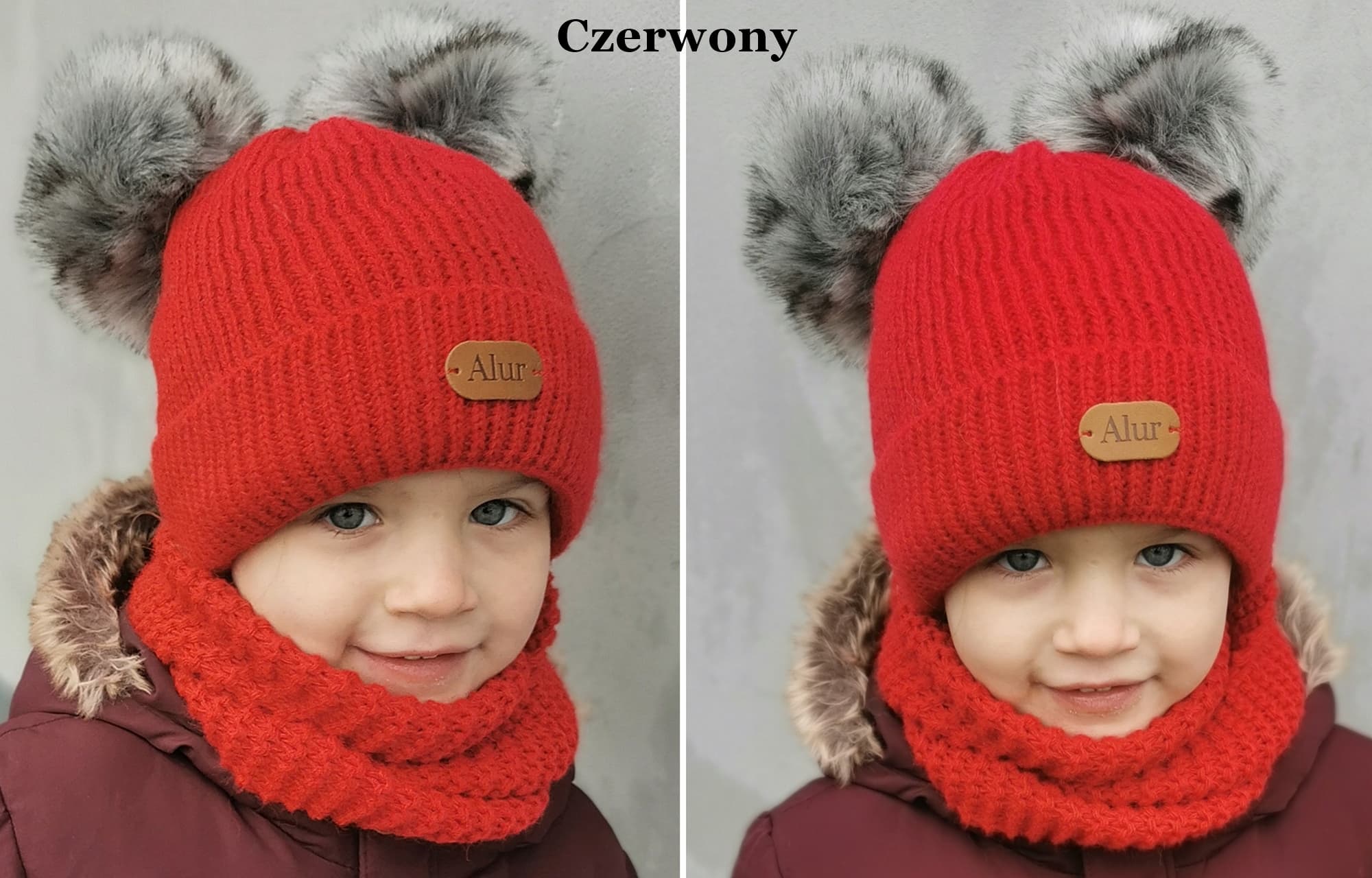 Ciepły Dziecięcy komplet Czapka + komin 3-15 LAT
