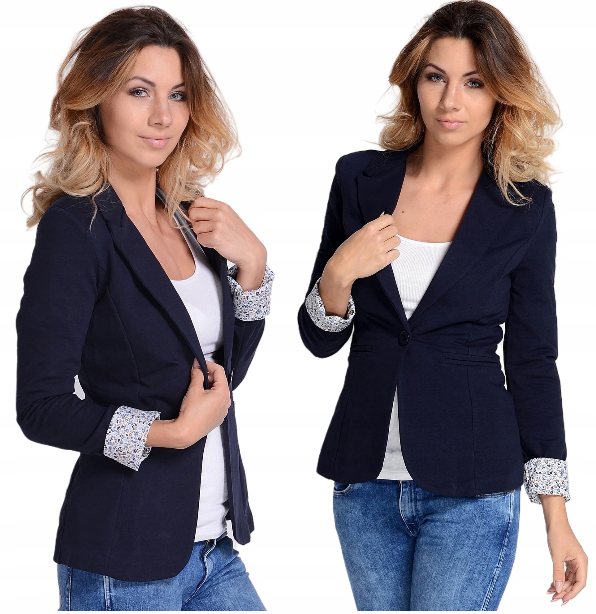 Kobieca Włoska marynarka damska miejski styl bawełna XL/42