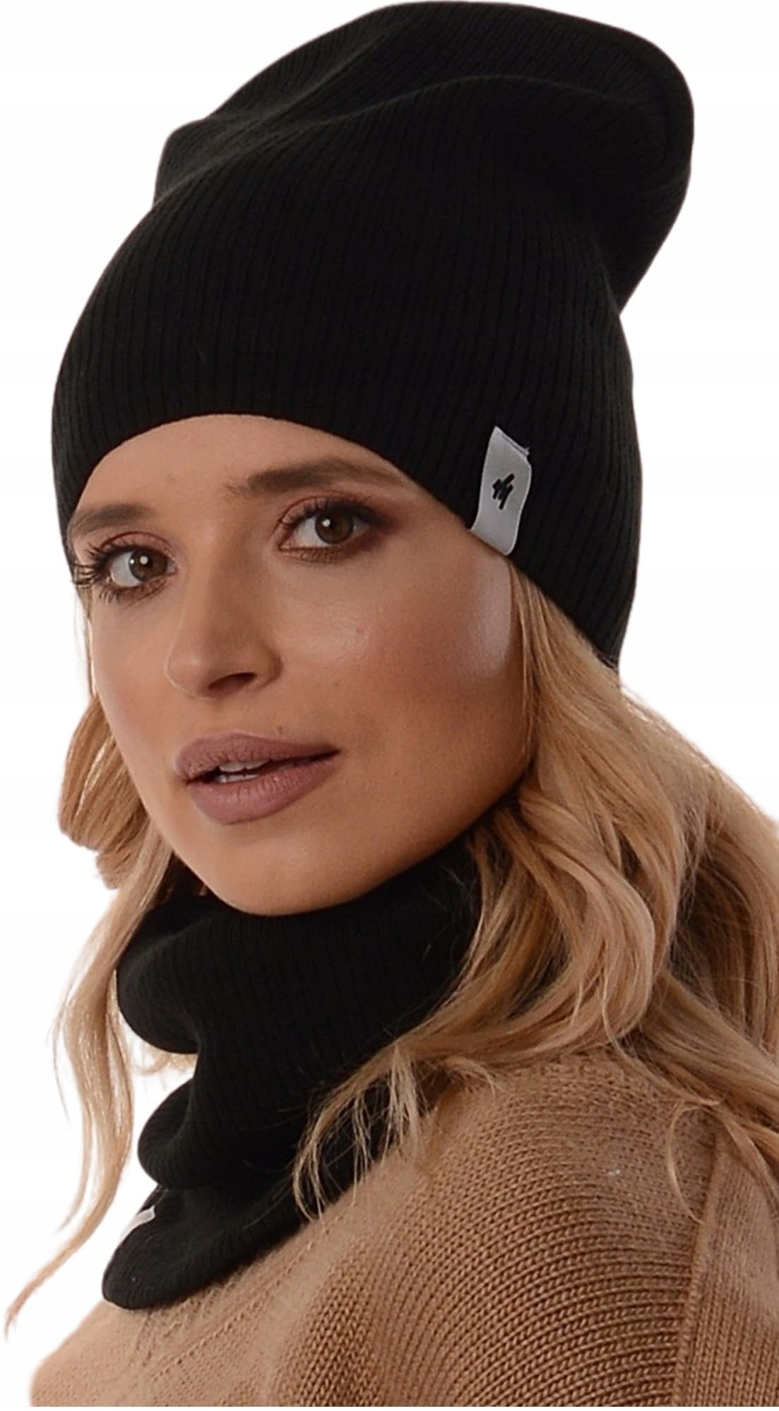 zestaw KOMPLET zimowy CZAPKA damska KOMIN tuba beanie polski producent