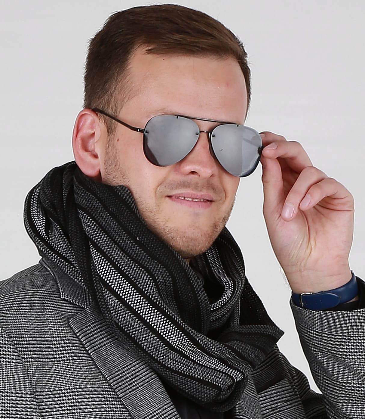KOMIN męski ciepły szalik szal duży modny na zimę polski producent 1F