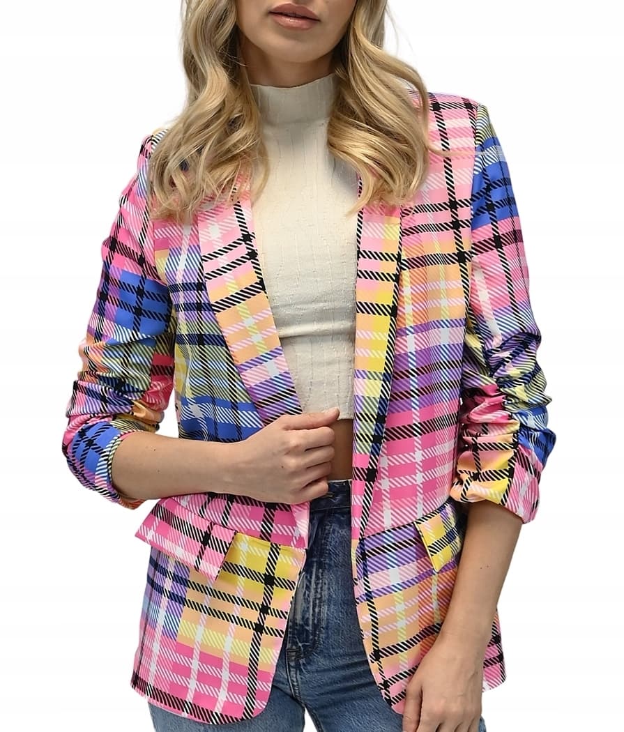 Elegancka MARYNARKA damska żakiet dłuższy L/40