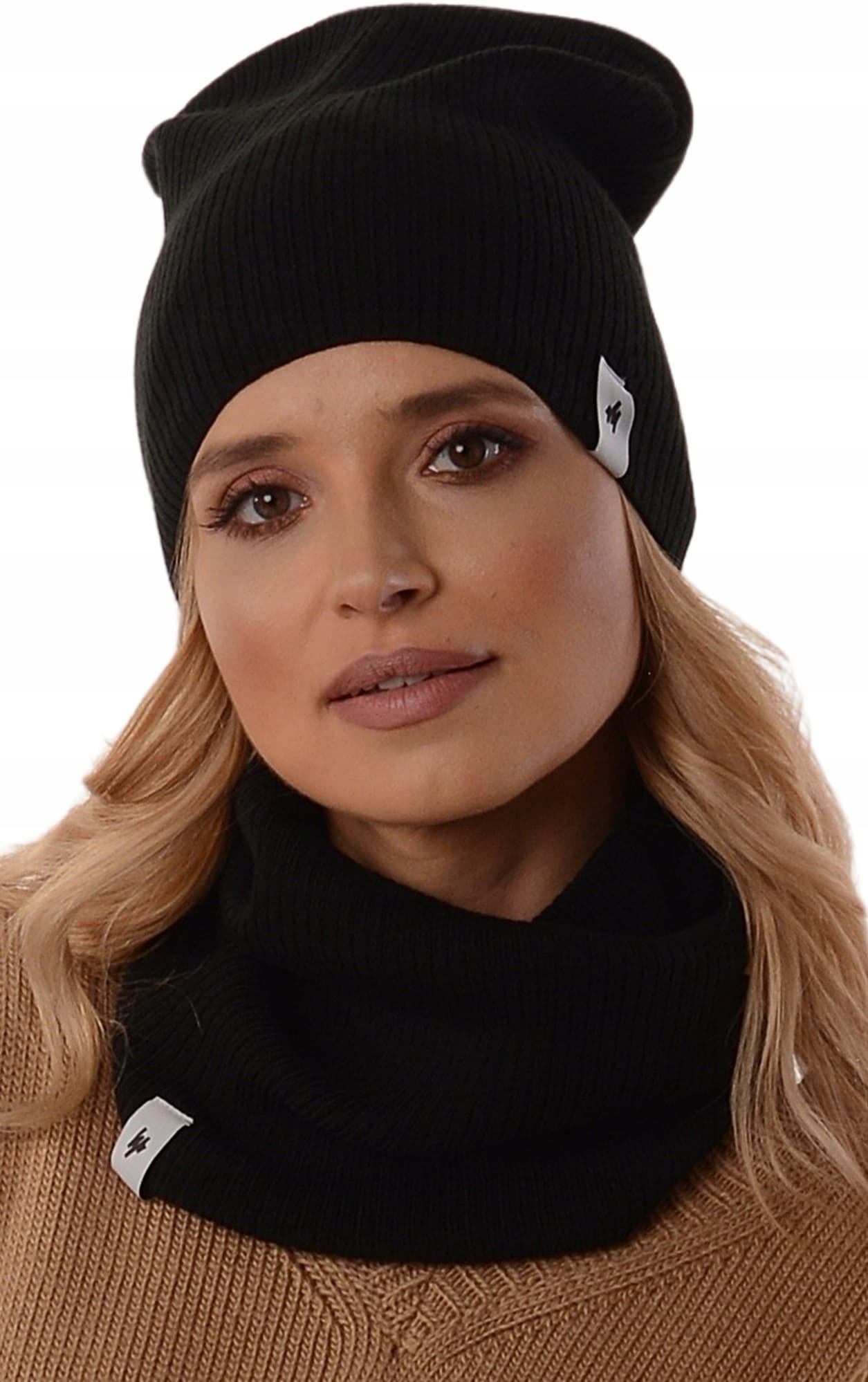 zestaw KOMPLET zimowy CZAPKA damska KOMIN tuba beanie polski producent