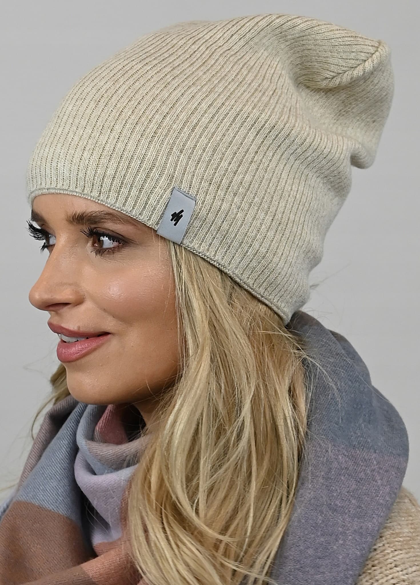 Polska CZAPKA smerfetka beanie prążek